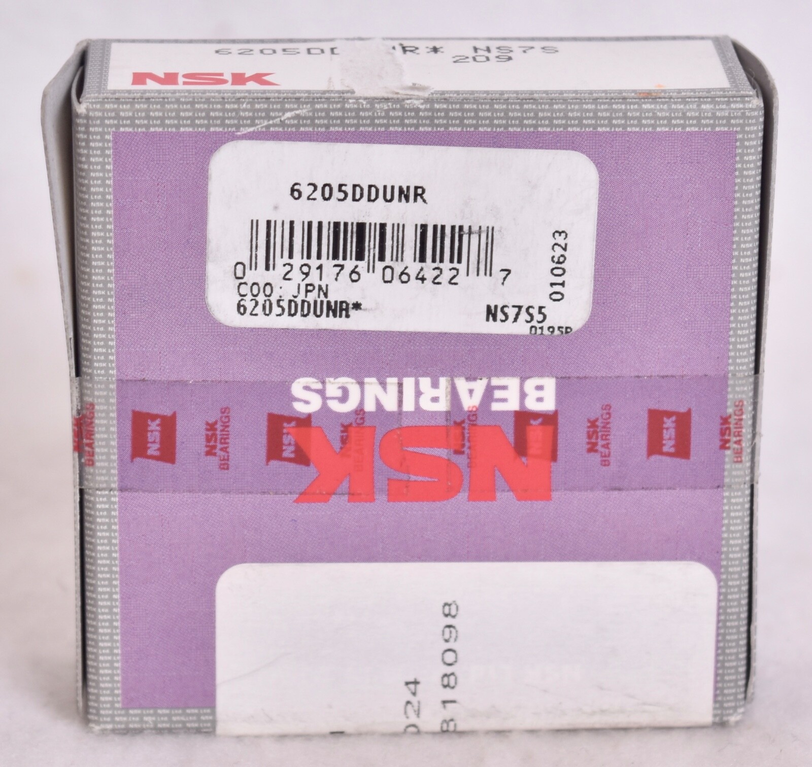 NSK Single Row Ball Bearing w/ Snap Ring 6205 DDUNR