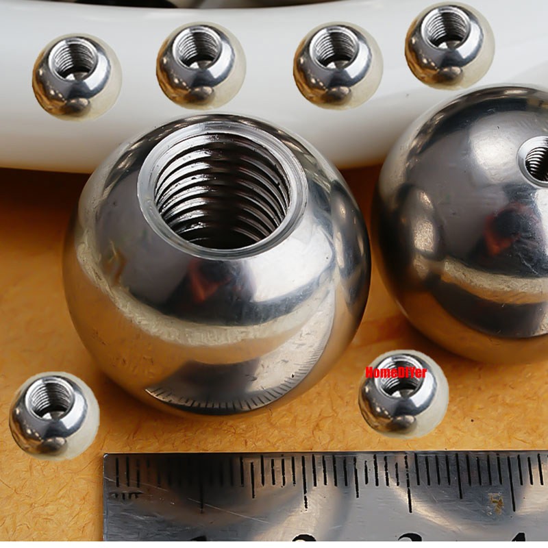 Round Ball 304 Stainless Steel Blind Hole Balls Threaded M2 M3 M4-M12 Ø 5mm~25mm