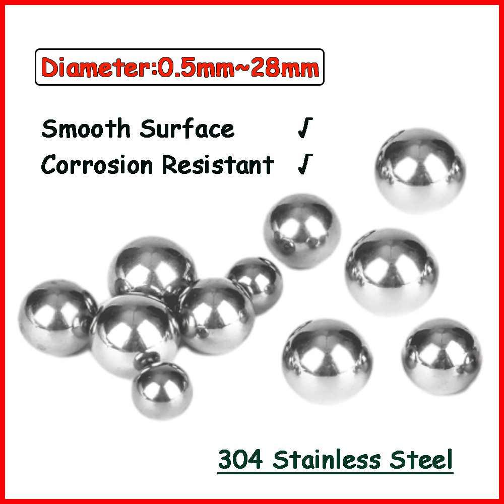 Stainless Steel Solid Ball for Bearing A2 Metal Decorative Beads Craft DIY Balls