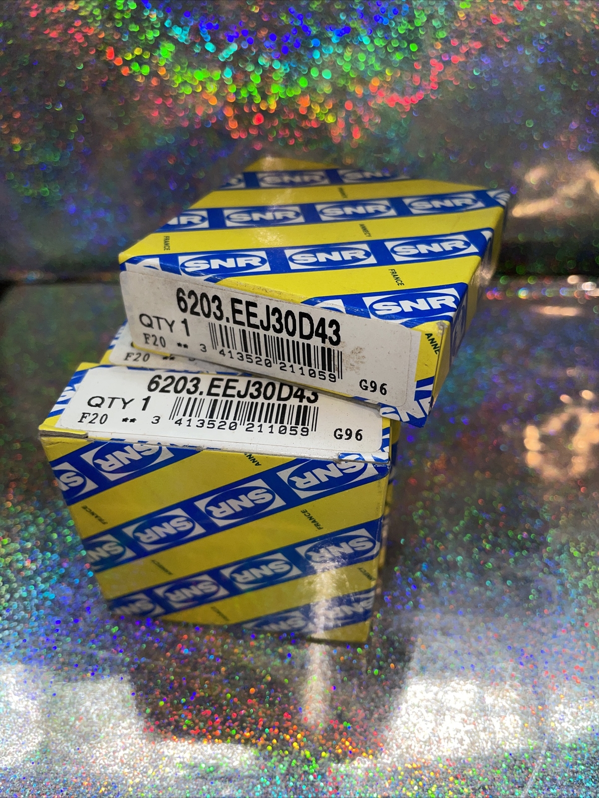 SNR 6203EEJ30D43 Ball Bearing, Lot Of 5! Wide Single Row Ball Bearing