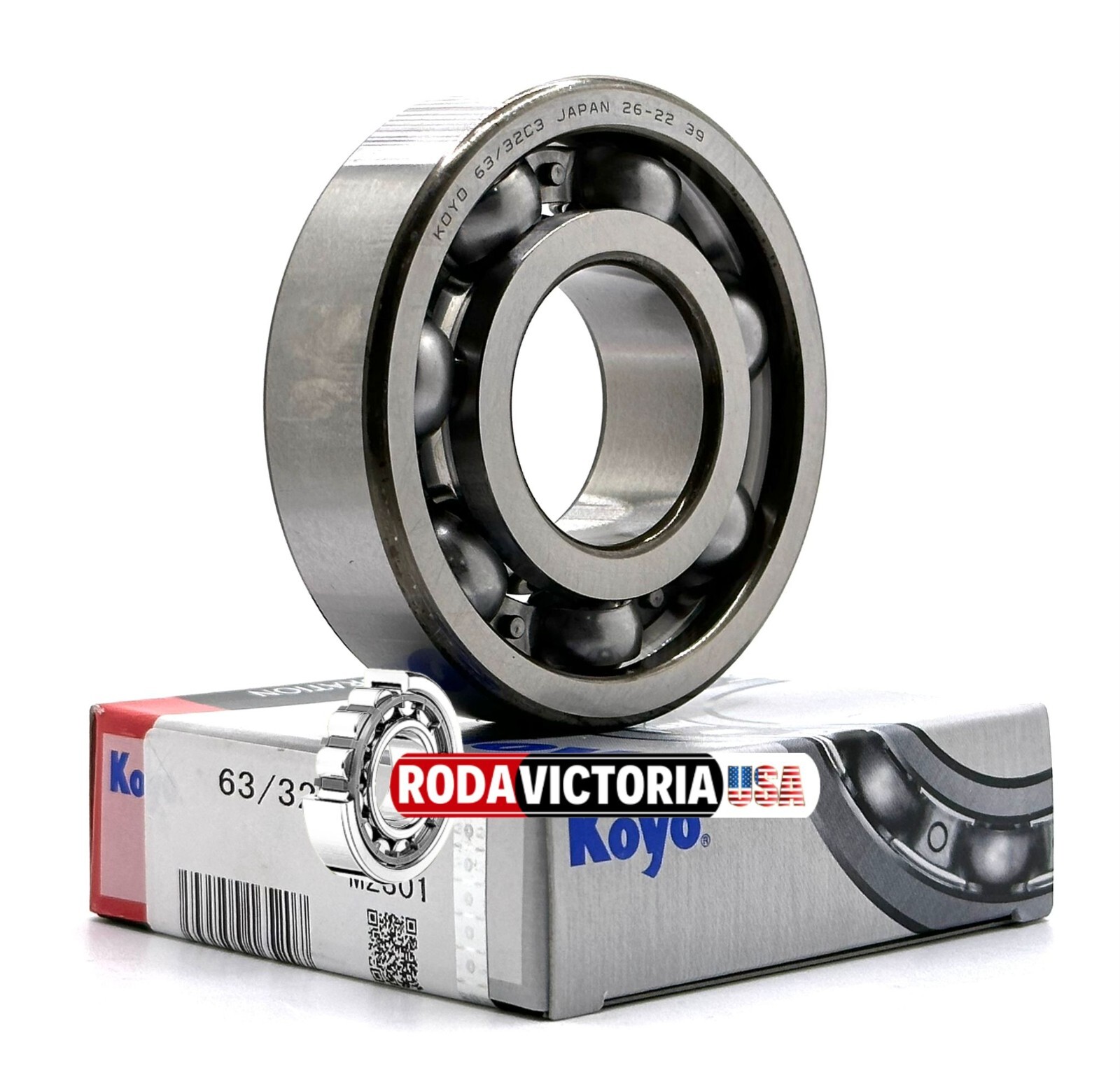 KOYO JAPAN 63/32 C3 DEEP GROOVE BALL BEARING, OPEN, NO SEALS 32x75x20mm
