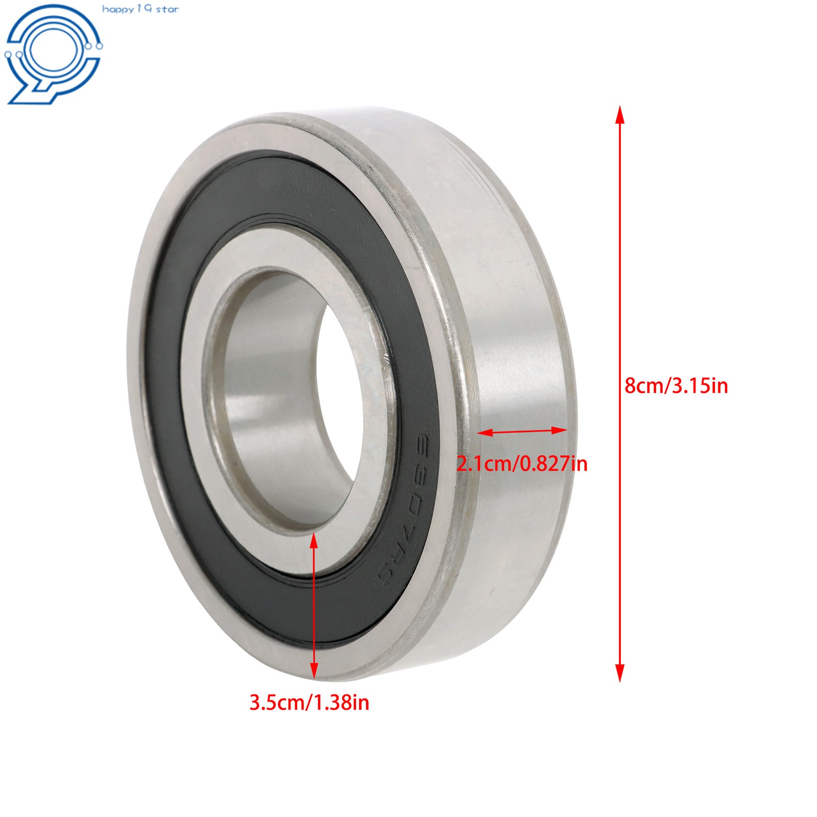 35x80x21mm Ball Bearing 6307-2RS 2 Count Rubber Sealed High Precision