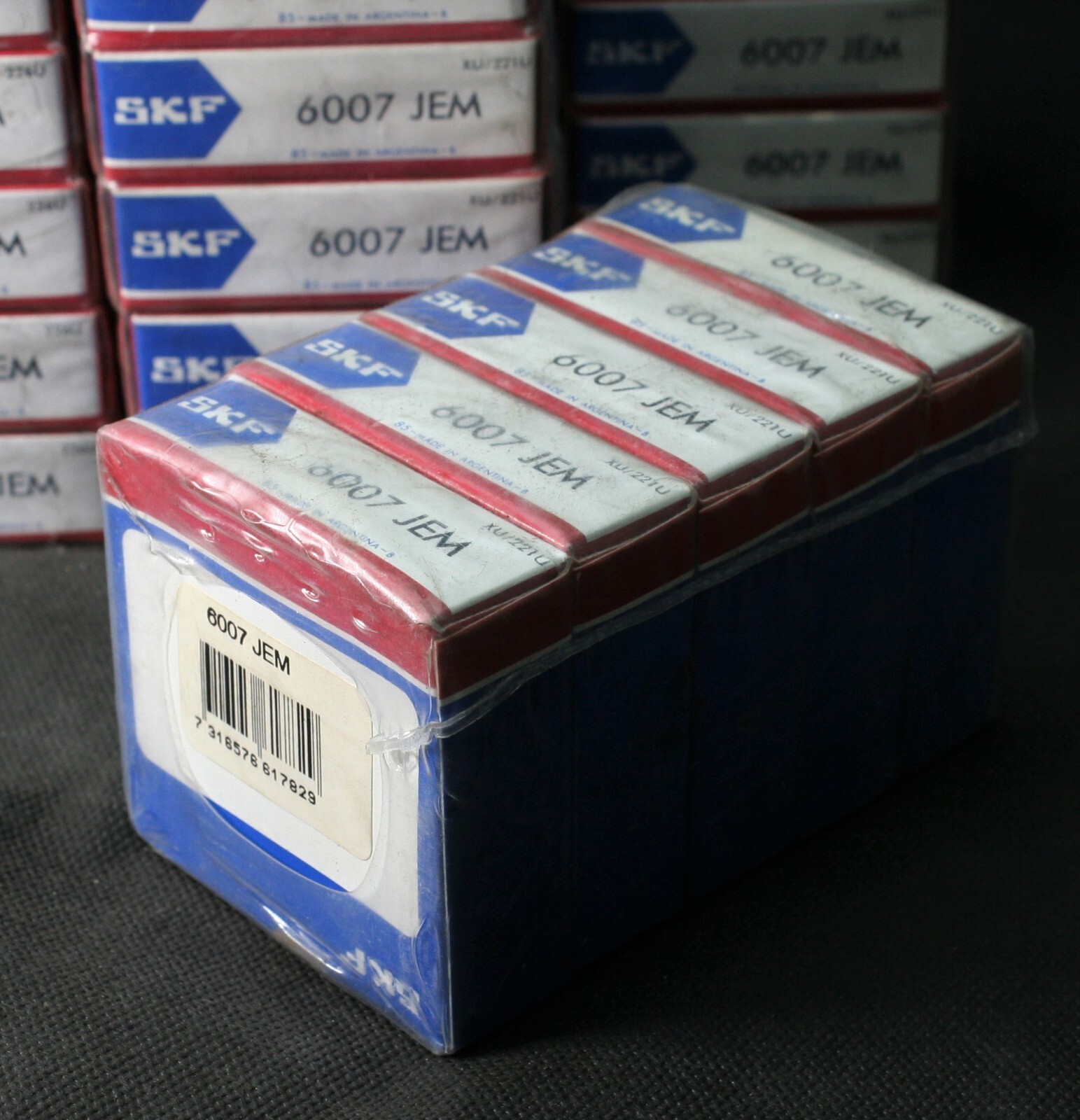 Five (5) SKF 6007 JEM Metric Deep Groove Bearings 35 MM ID NIB Shrink Wrap NEW