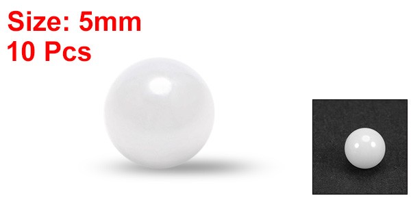 5mm Ceramic Bearing Balls, ZRO2 Zirconium Oxide Ball G5 Precision 10pcs