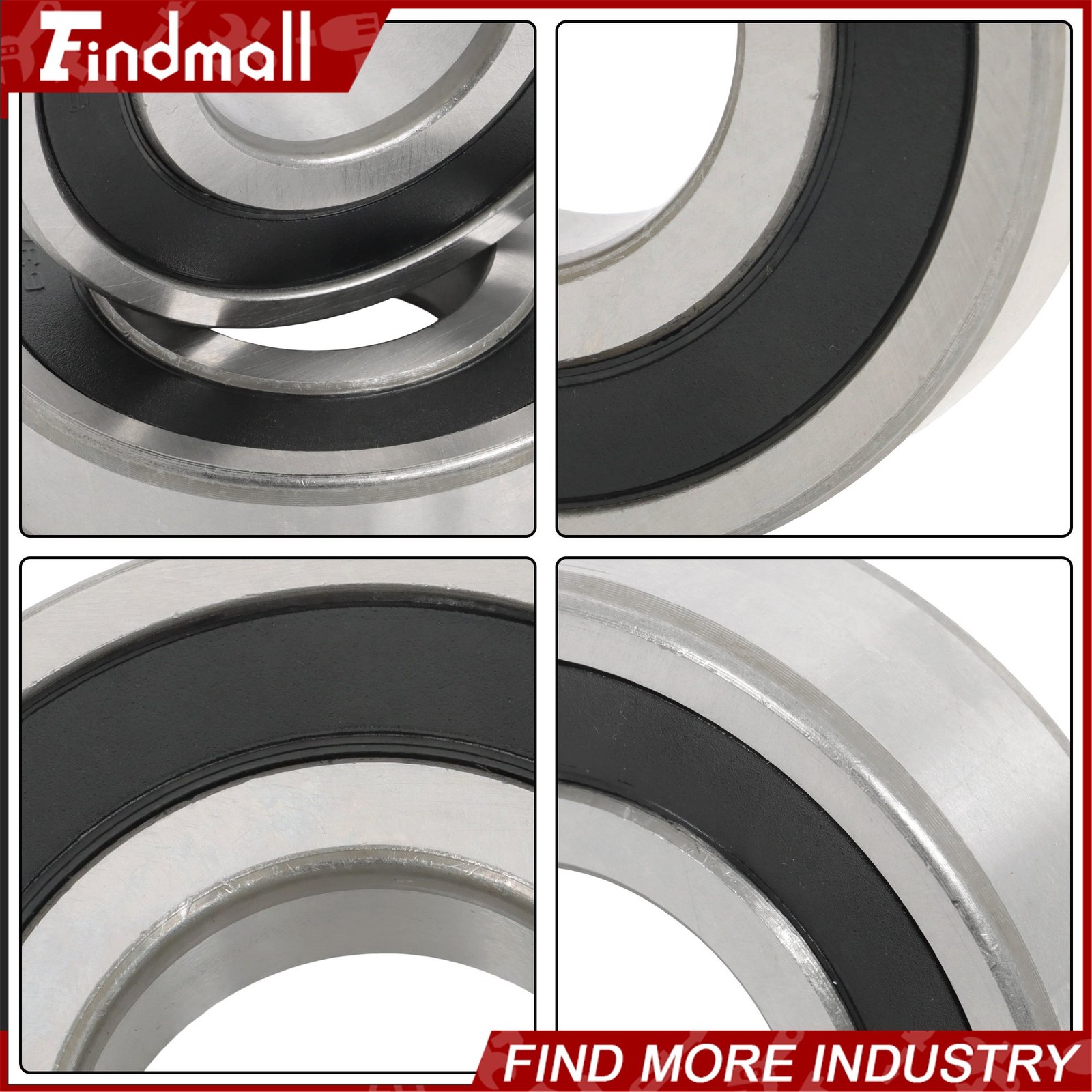 Findmall 6307-2RS Bearings 2 Pack 35x80x21mm Premium Rubber Seal Low Noise