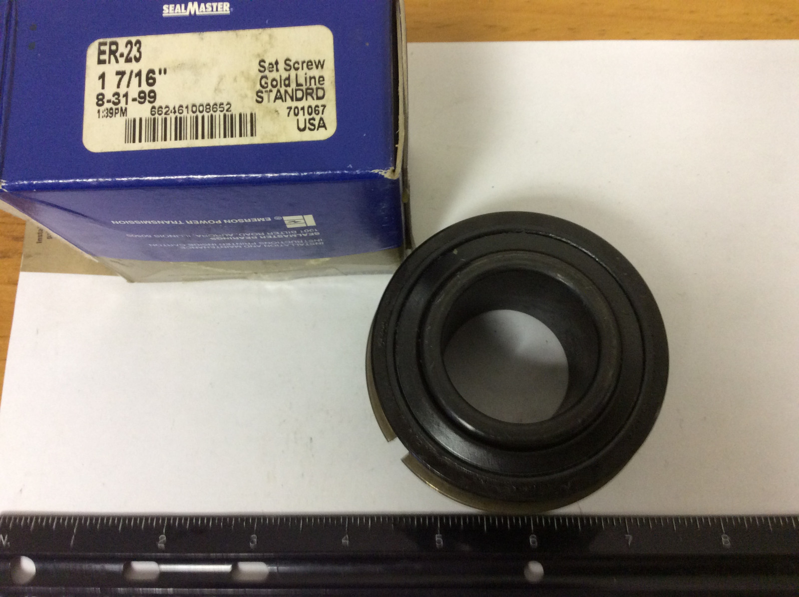 Sealmaster ER23 Inner Ring Ball Bearing, 1 7/16″ Bore