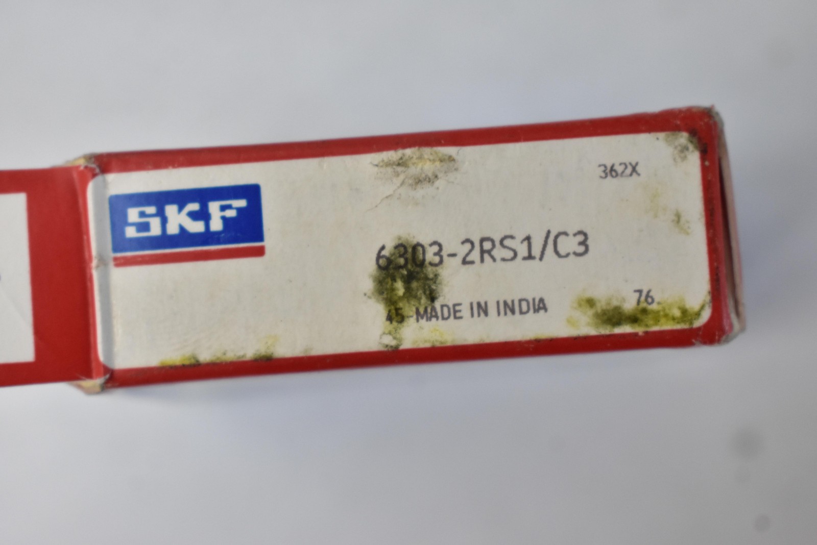 SKF 6303-2RS1/C3 Ball Bearing Double Sealed Deep Groove Steel Made In India
