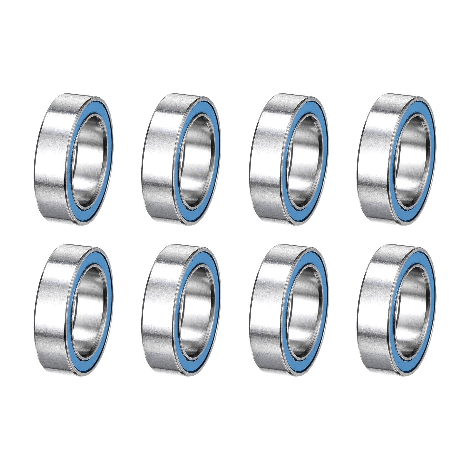 8Pcs 6700-2RS Deep Groove Bearing, 10x15x4mm Double Sealed Chrome Steel ABEC-7