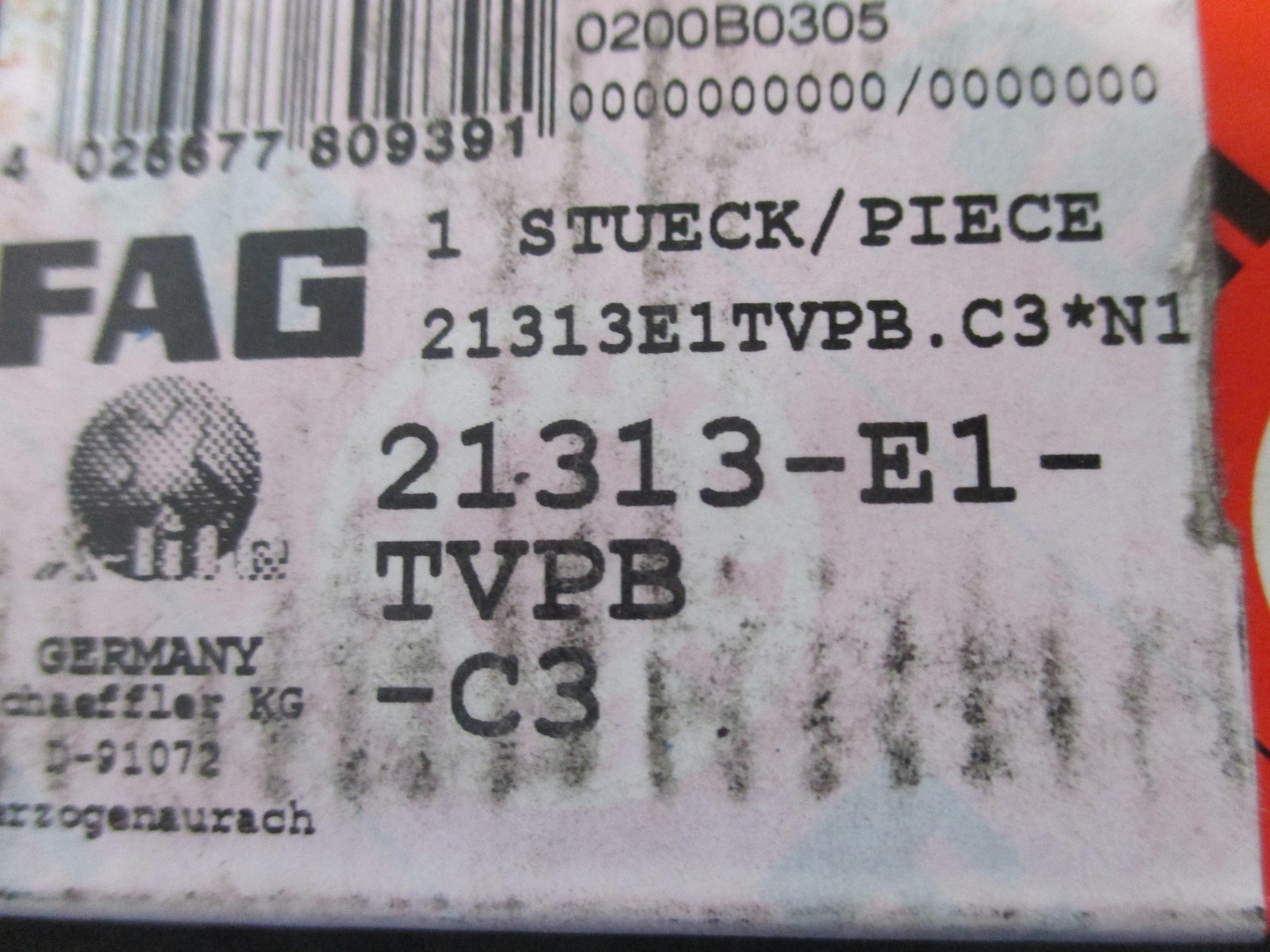 FAG 21313-E1-TVPB-C3 Spherical Roller Bearing 65mm Inside Diameter