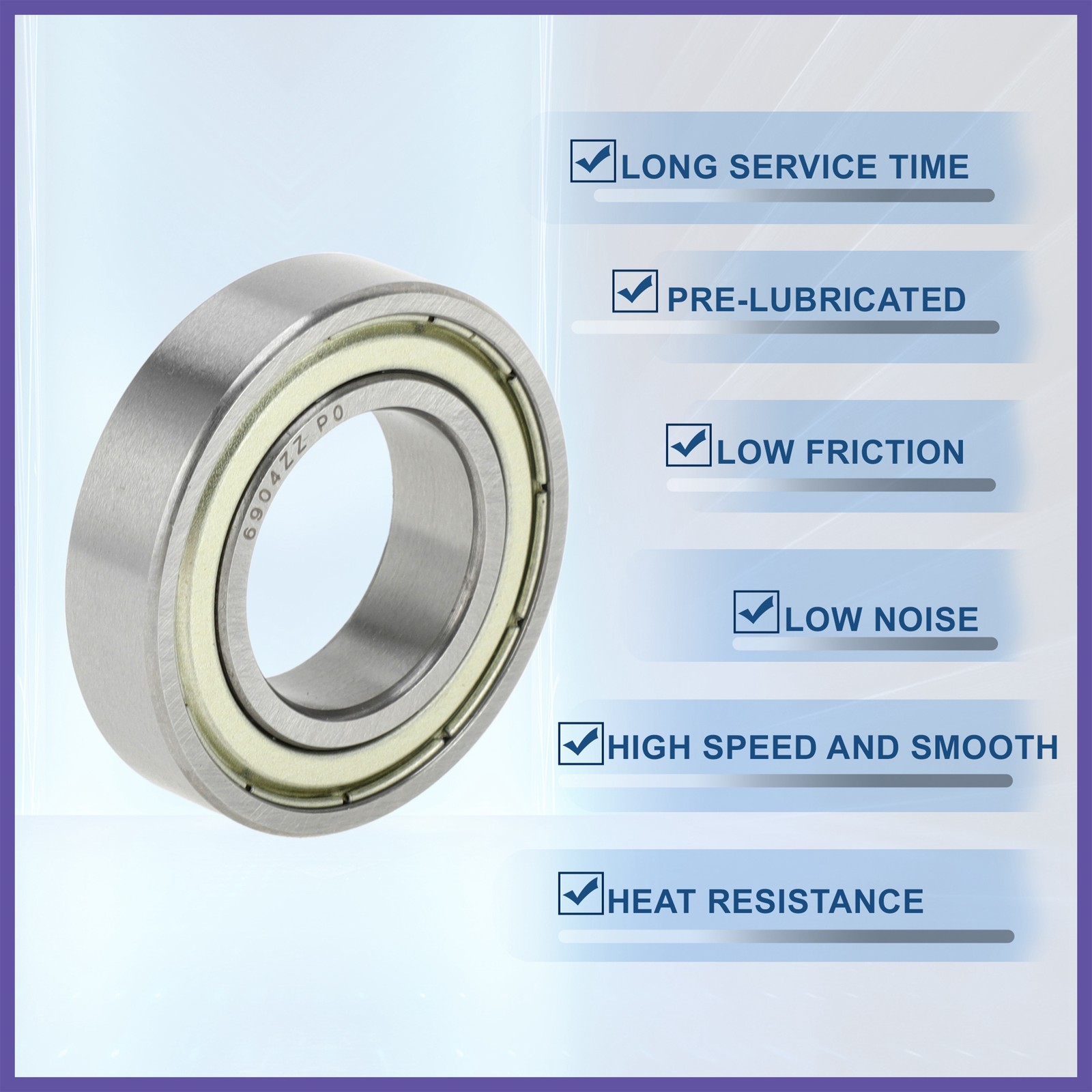 6904ZZ Deep Groove Ball Bearings P0 20x37x9 mm 1 Pc Scooter Skateboard Wheel