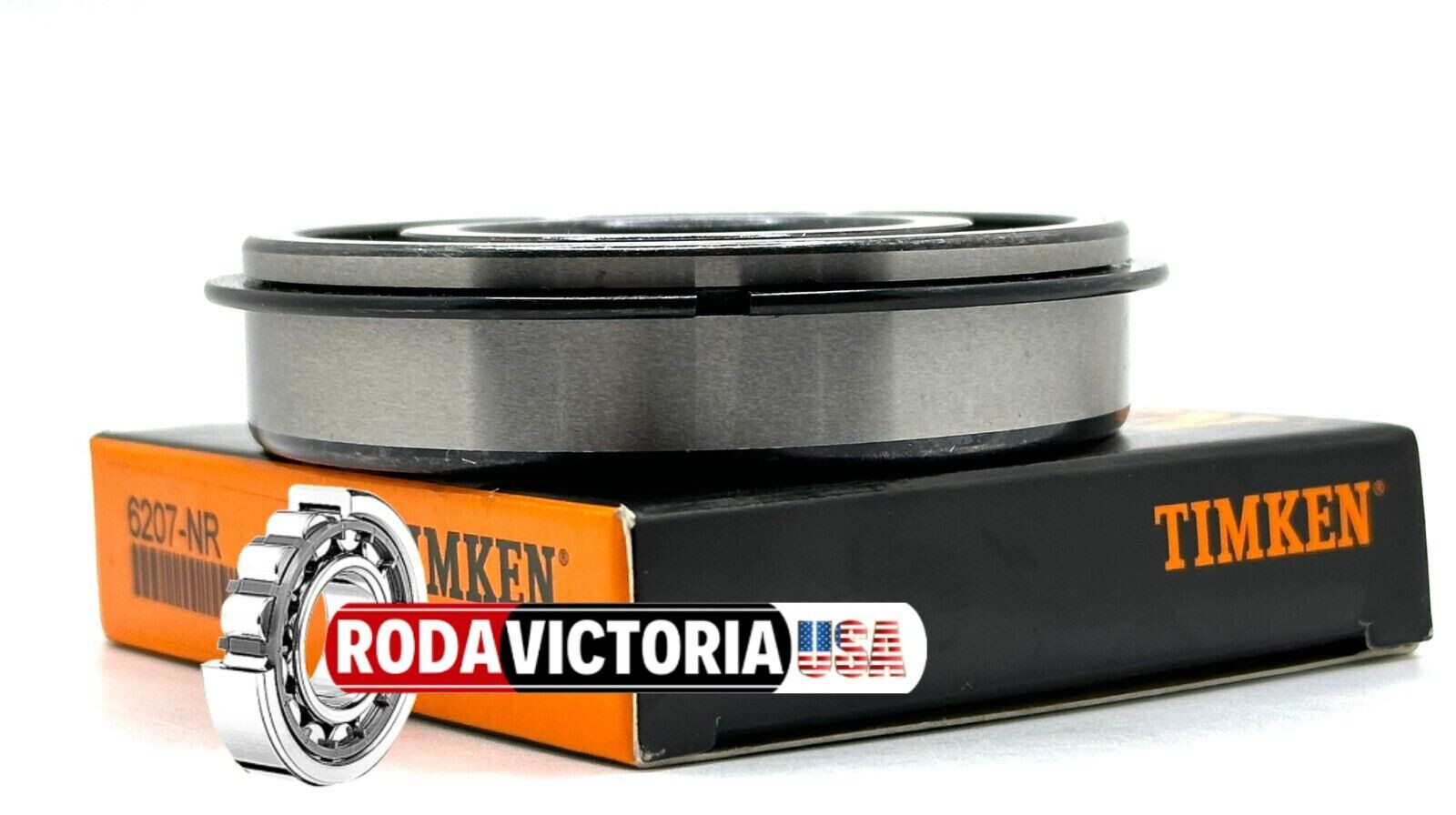 TIMKEN 6207 NR DEEP GROOVE BALL BEARING, OPEN + SNAP RING 35x72x17mm