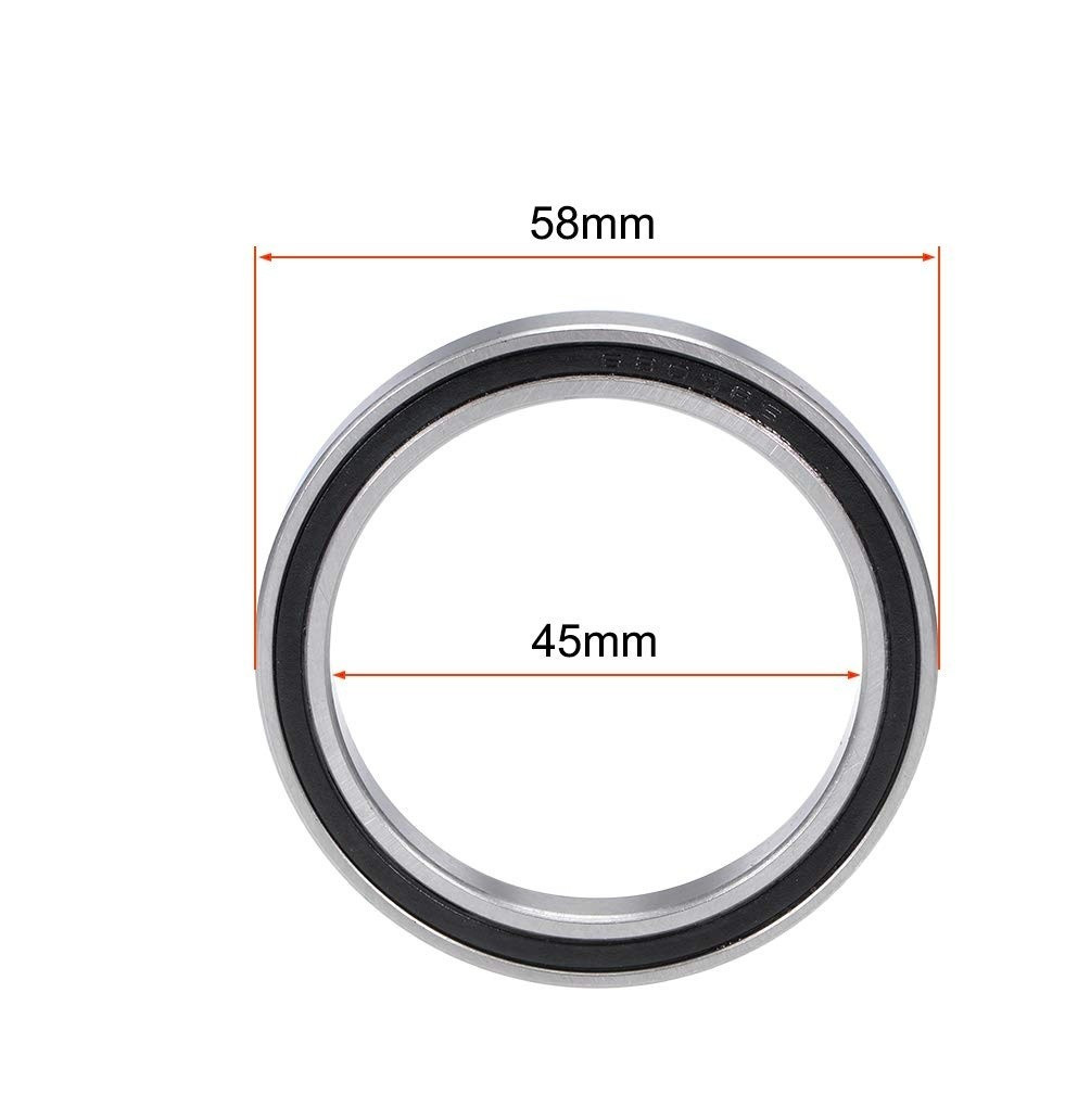 6809-2RS Deep Groove Ball Bearing 45x58x7mm Double Sealed Chrome Steel Bearings