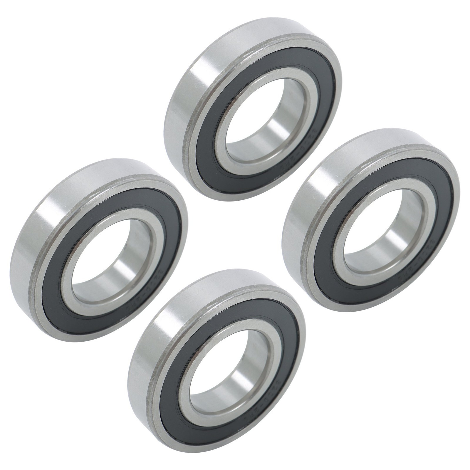 6208-2RS Deep Groove Bearings 4pcs 40mm x80mm x18mm Rubber Sealed