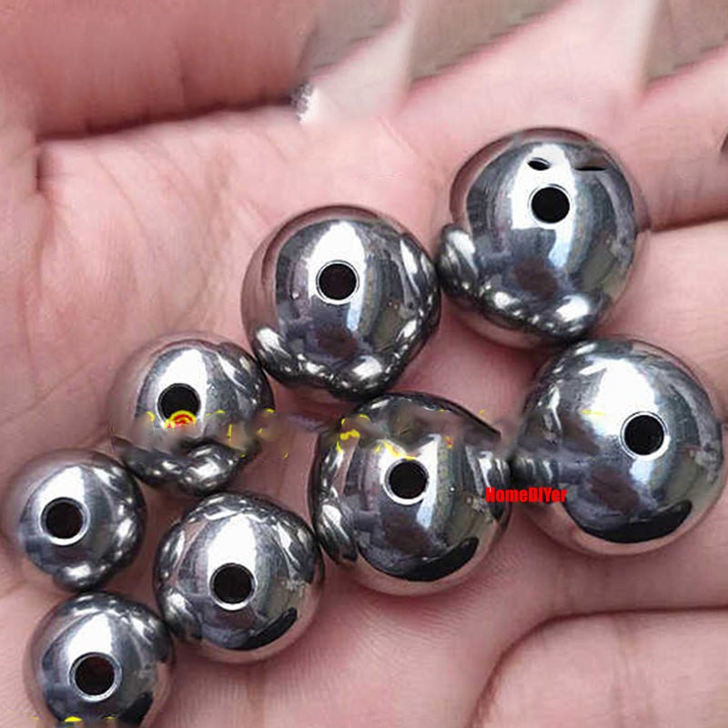 Dia 2mm-60mm Solid Stainless Steel Through Hole Balls Smooth Drilling Steel Ball