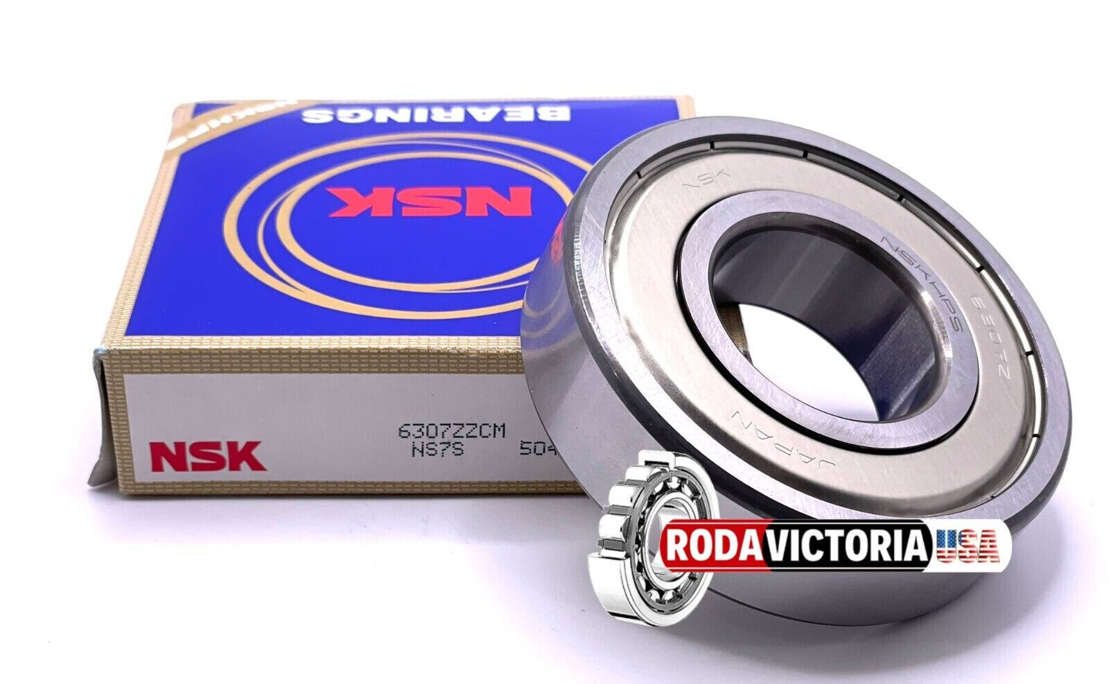 NSK 6307 ZZ C3 Deep Groove Radial Ball Bearing, Metal Shielded 35x80x21 mm