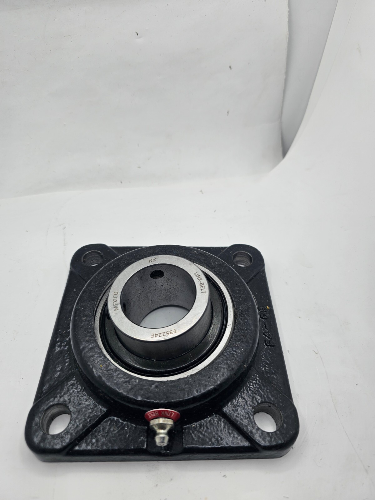 Link-Belt F3S224E 1-1/2″ Mount Ball Bearing Square Flange Block, Cast Iron