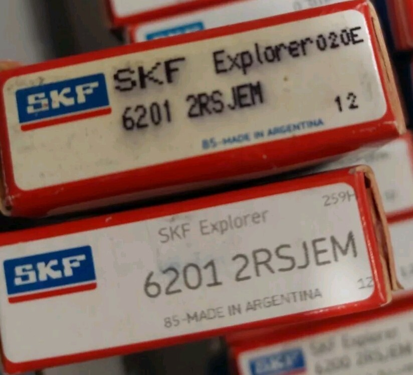 (2) SKF 6201-2RSJEM Single Row Ball Bearing Free Fast Shipping