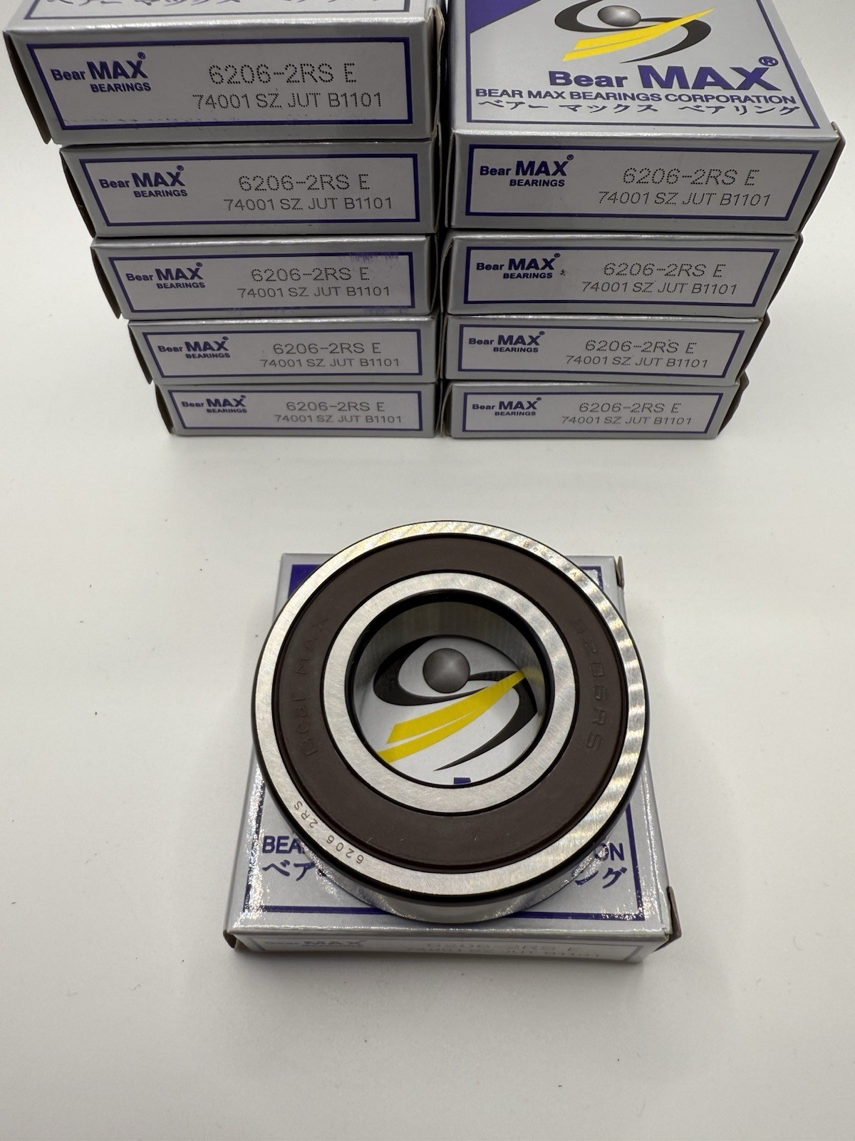 10 pcs BearMAX 6206-2RS 30x62x16mm Rubber Seal Deep Groove Ball Bearings 62062RS