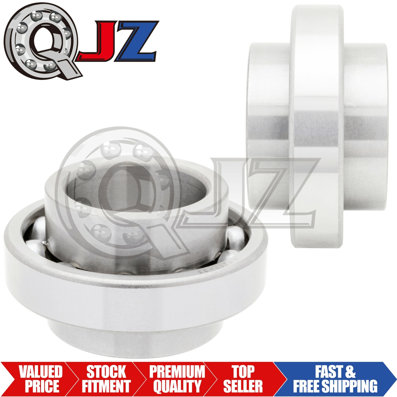 [2-Pack] WIR211-33 Agricultural Bearing Open 2.0625″ x 3.937″ x 2.189″ (IDxODxW)