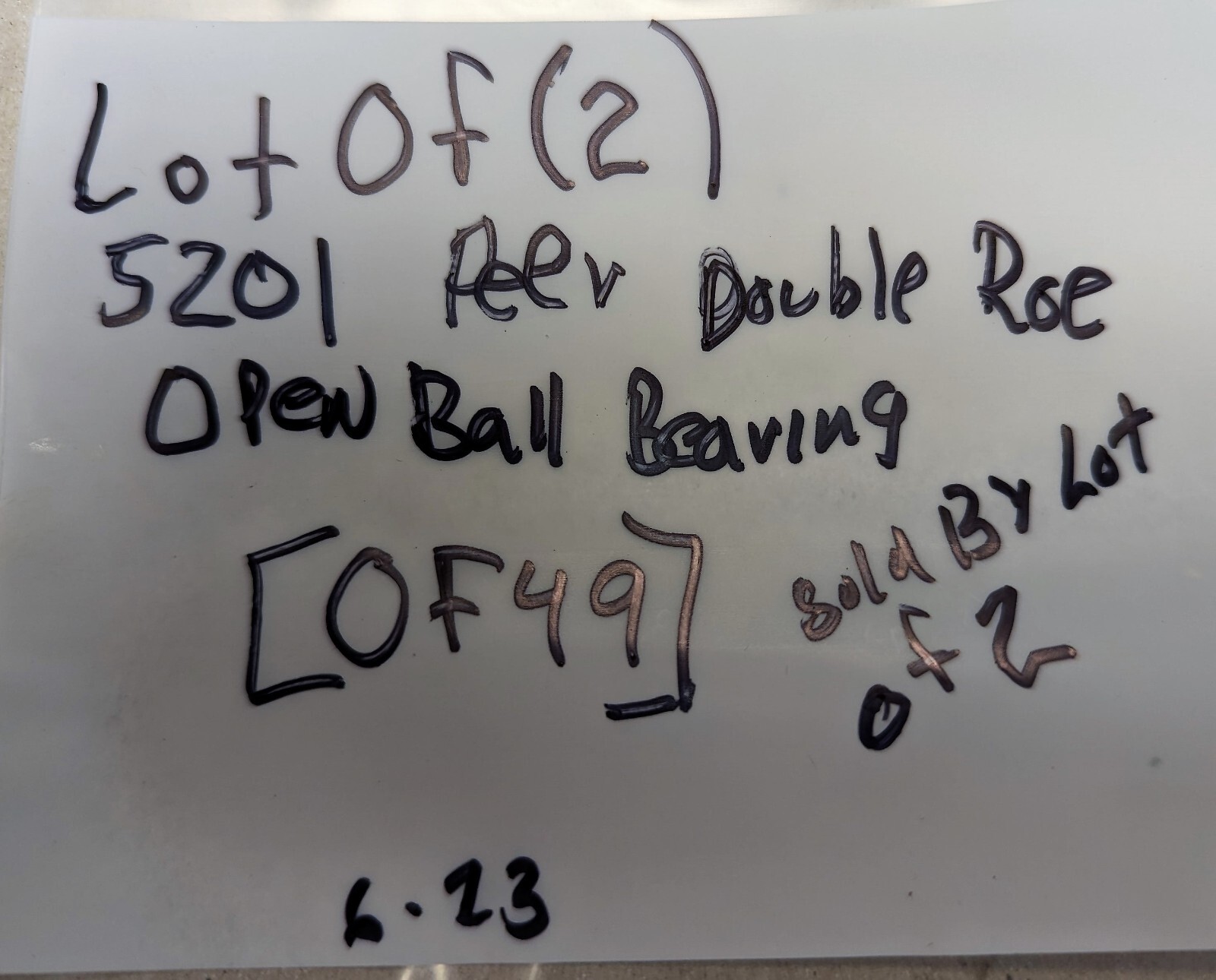 Lot Of (2) PEER 5201 DOUBLE ROW OPEN BALL BEARINGS (12x32x15.875) OPEN] [OF49]