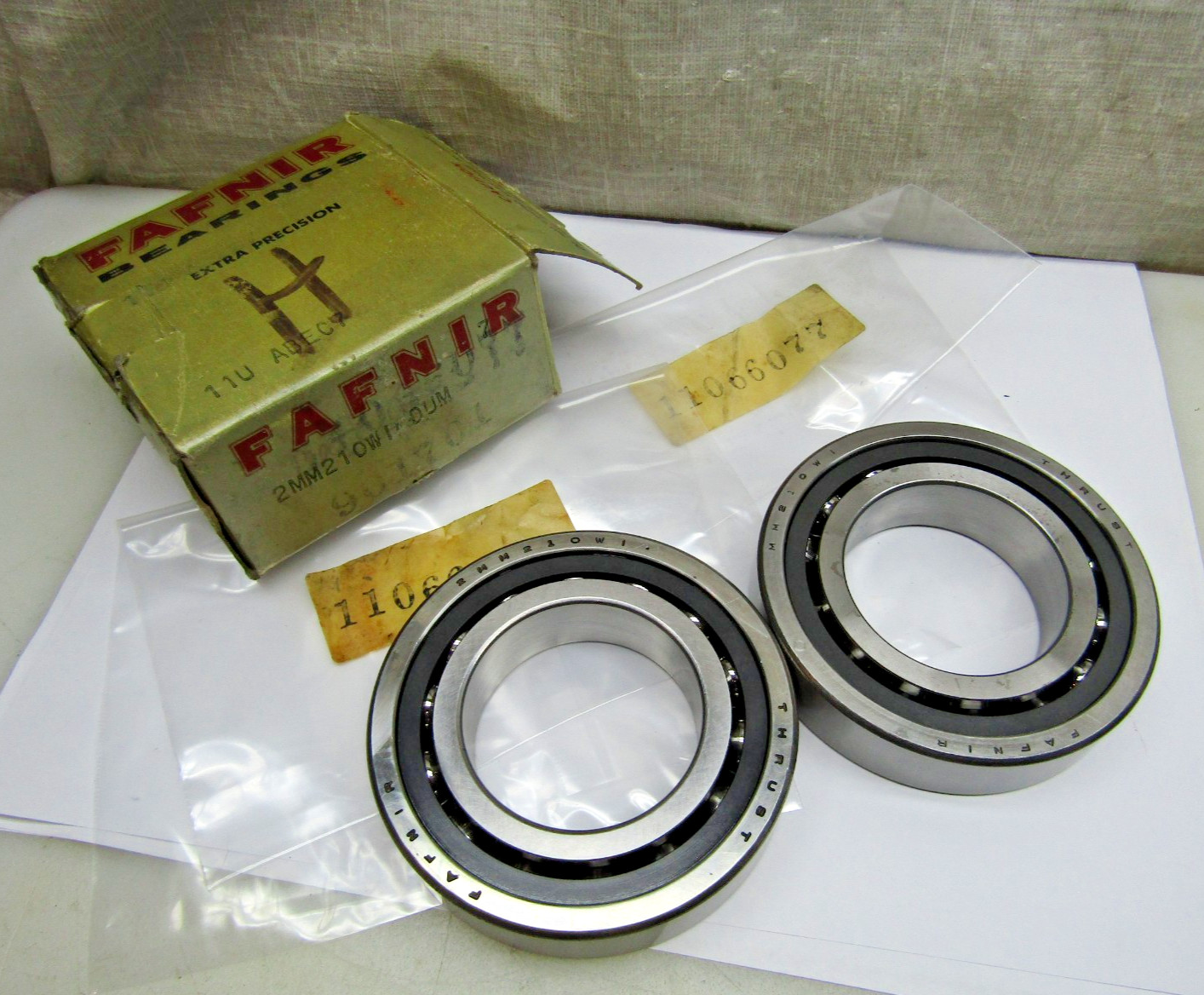 Fafnir 2MM210WI-DUM 50mm X 90mm X 20mm Super Precision 2 Bearing Set
