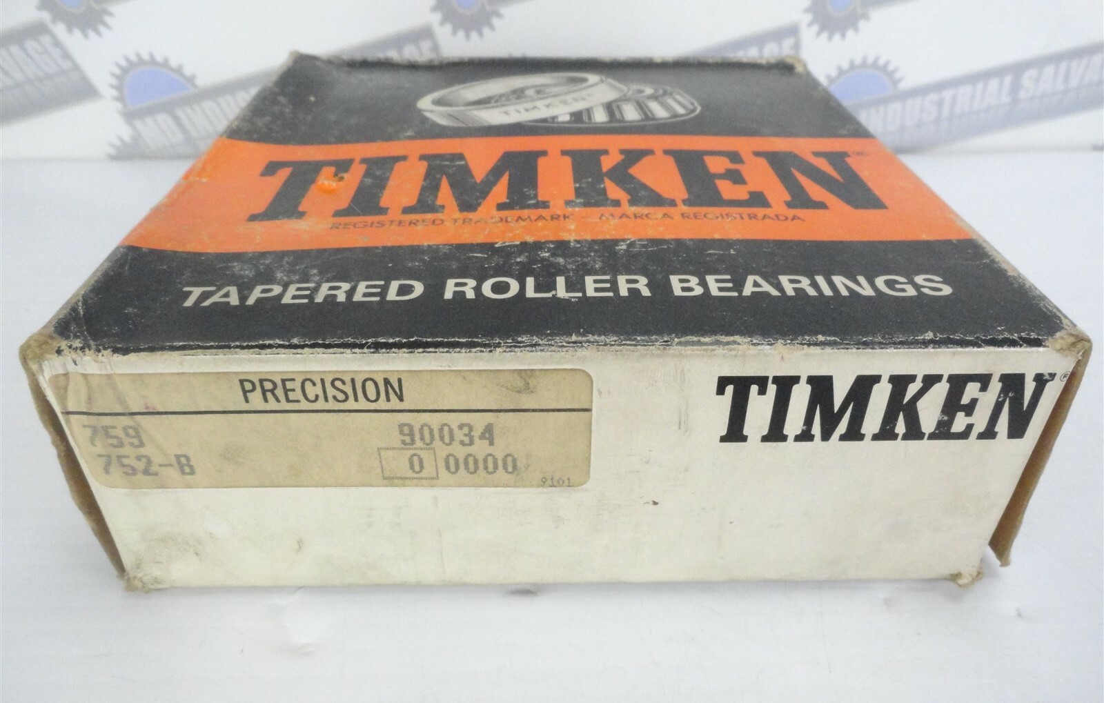 TIMKEN – 759 & 752B – 90034 Precision Tapered Roller Bearing Assembly (NEW)