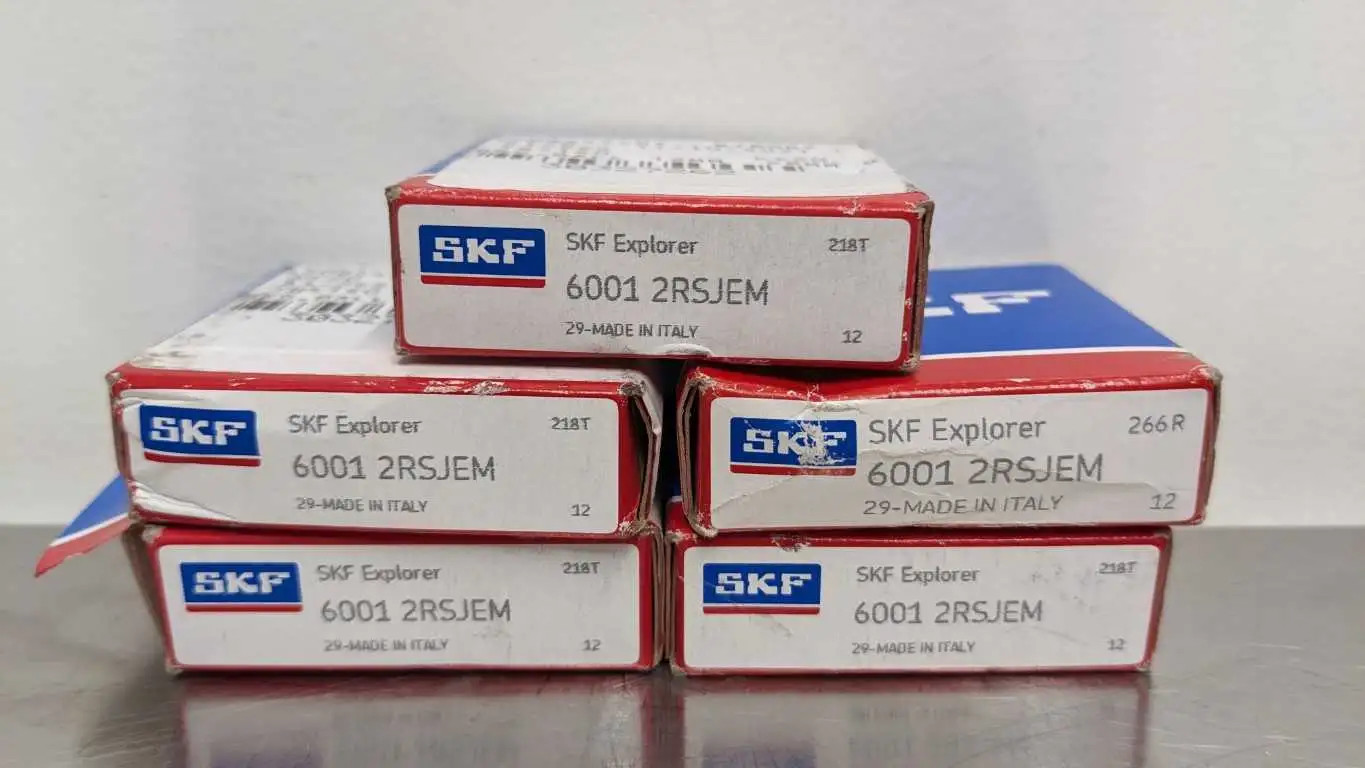 5 Pack SKF 6001 2RSJEM Deep Groove Ball Bearing 12mm 28mm 8mm