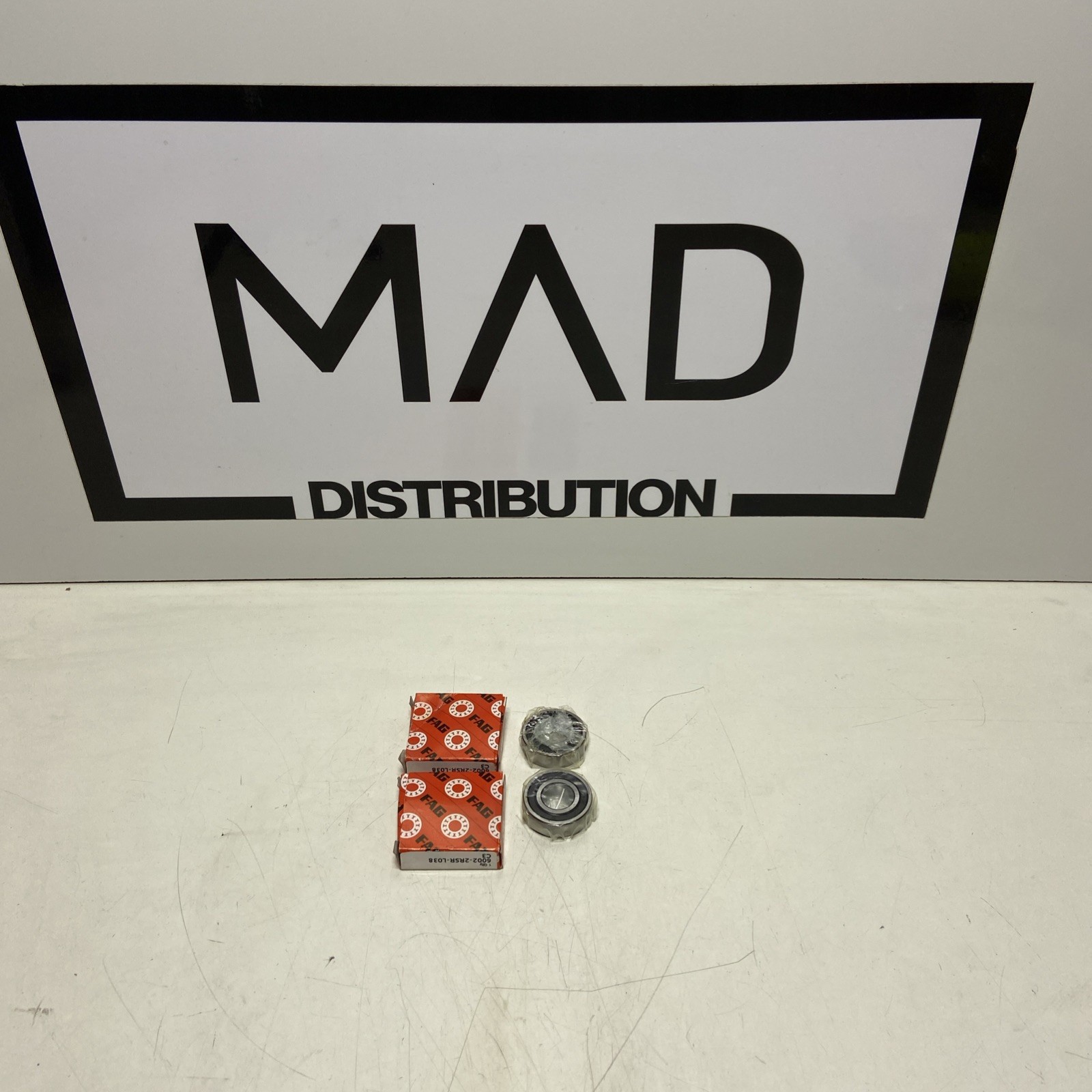 (Lot of 2) FAG 6002-2RSR C3 15mm X 32mm X 9mm Sealed Bearing