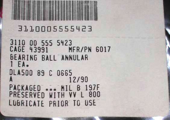 6017 FAG BEARING,BALL,ANNULAR (SKF no. 6017J)