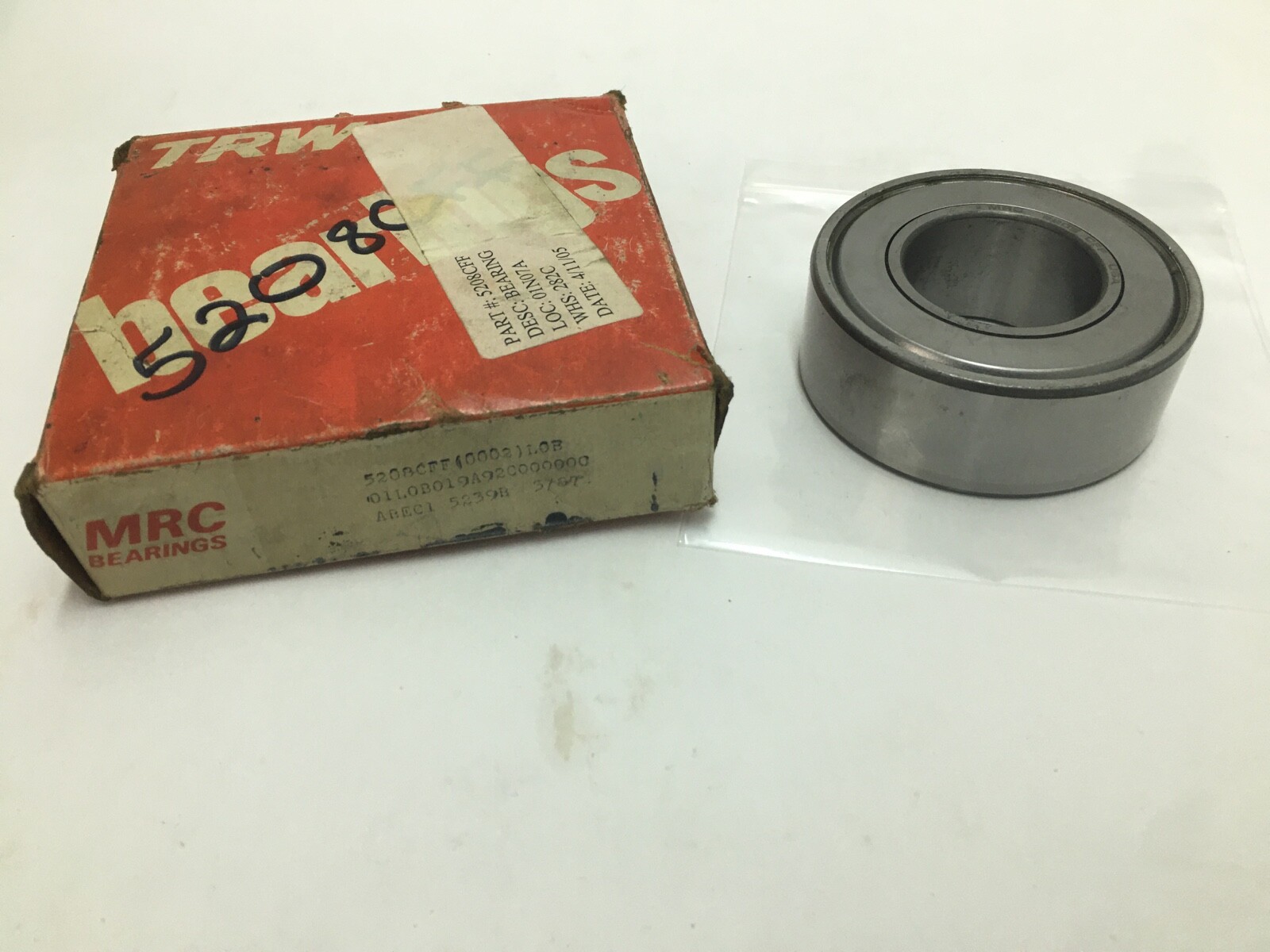 MRC 5208CFF Angular Contact Bearing 40mmx80mmx1-3/16″ 5208-A-2Z 3208 ZZ C3 USA