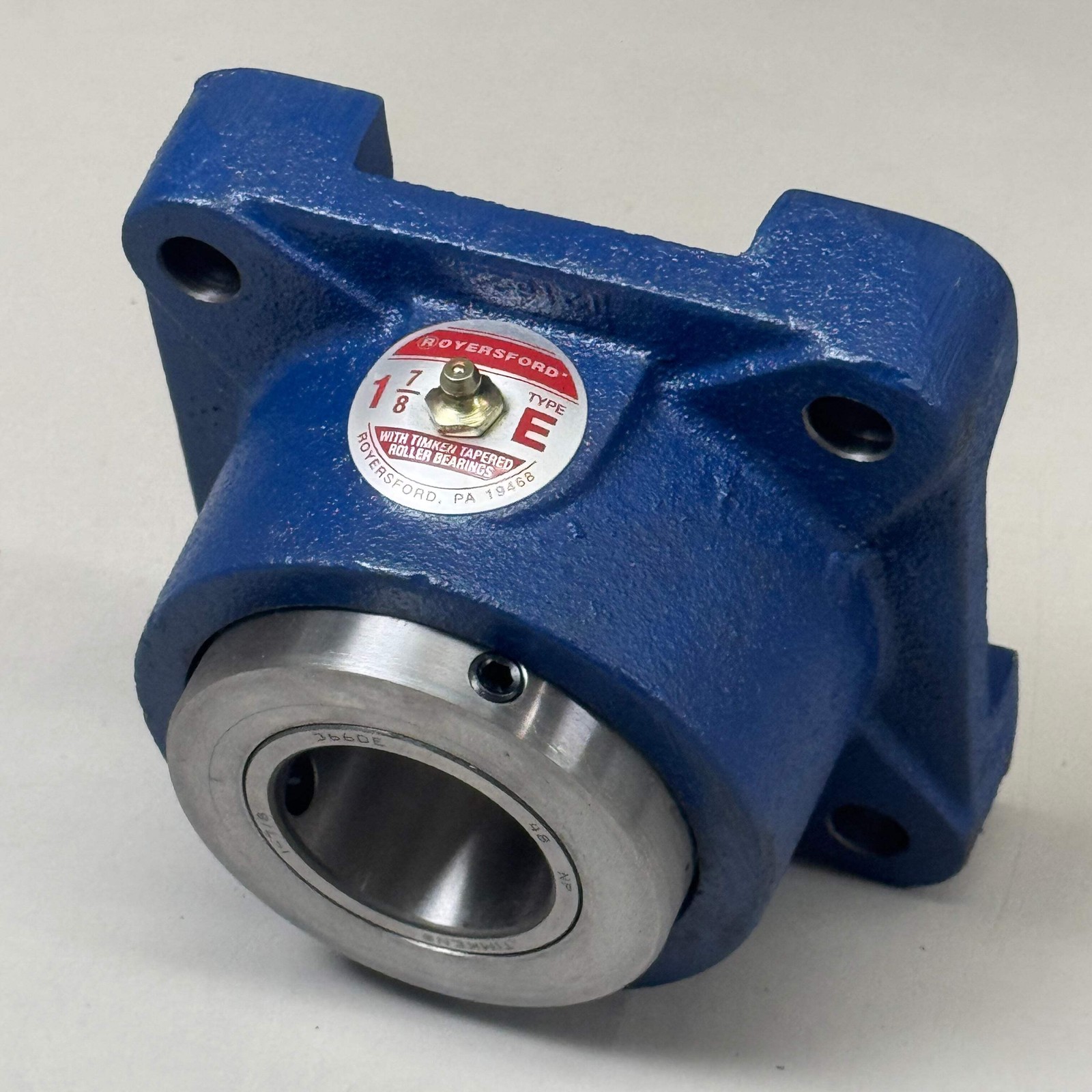 ROYERSFORD Type E 4-Bolt Square Flange Bearing 1-7/8″ Tapered Roller 20-05-0114