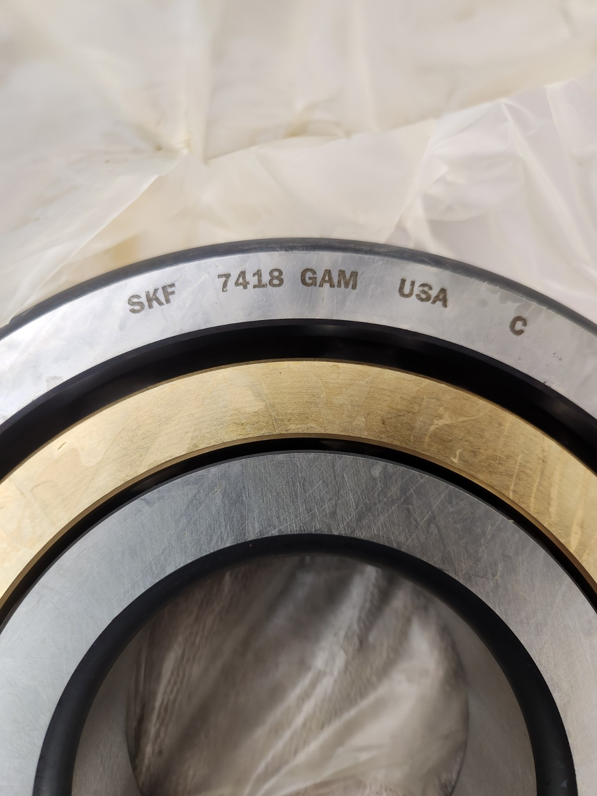 (2) New SKF 7418 GAM Angular Contact Ball Bearings