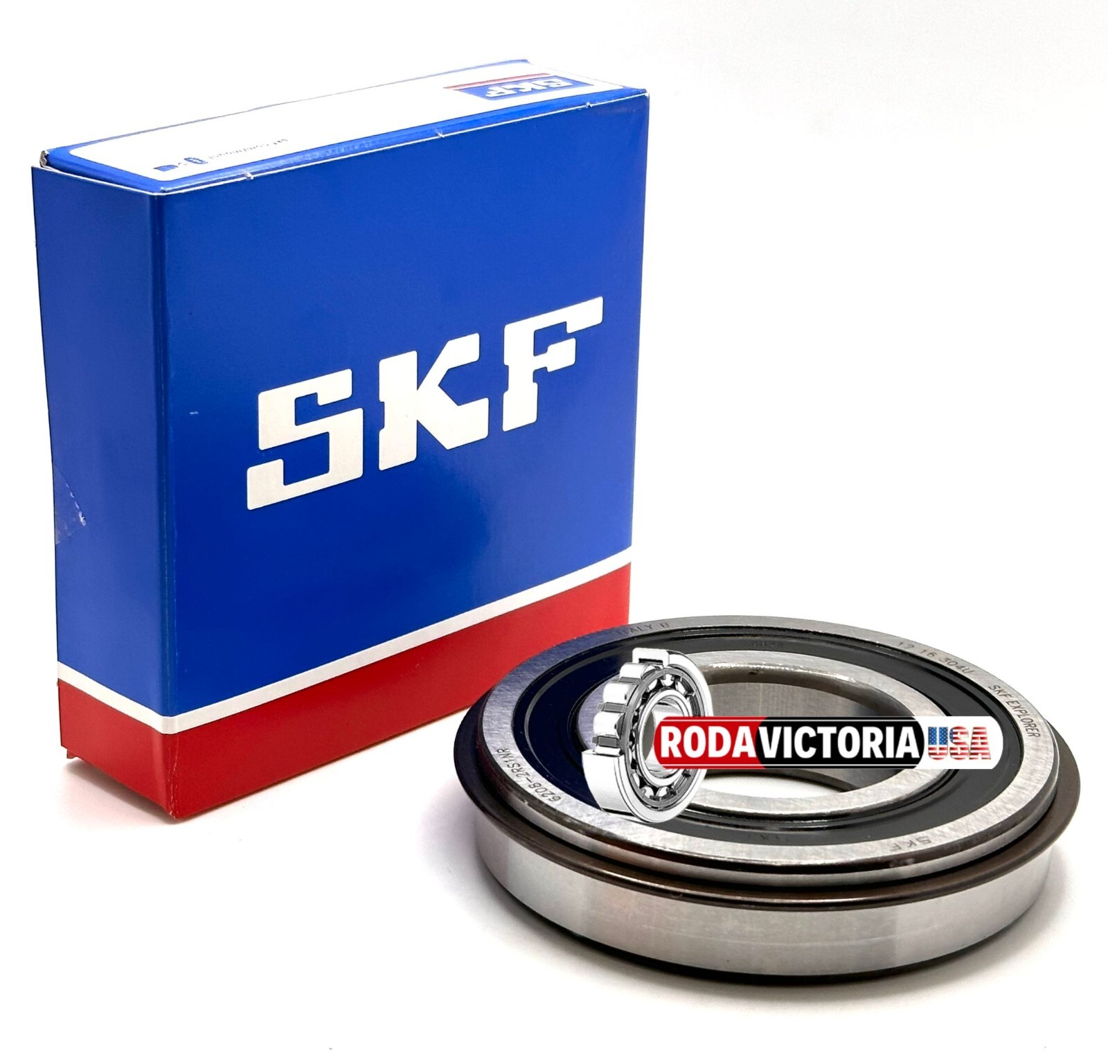 SKF 6208 2RS NR C3 BALL BEARING, RUBBER SEALED + SNAP RING 40x80x18mm