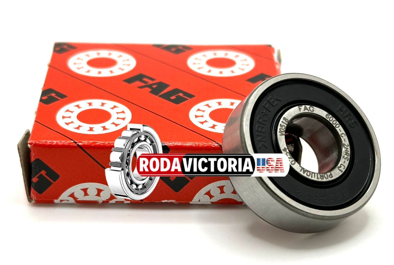 FAG 6000 2HRS DEEP GROOVE BALL BEARING, RUBBER SEALED 10x26x8 mm