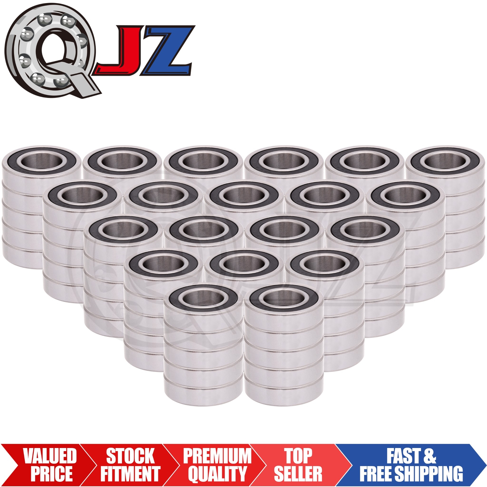 [Qty.100] 1654-2RS Deep Groove/Radial Bearing [1.25“ ID x 2.5” OD x 0.625“ W]