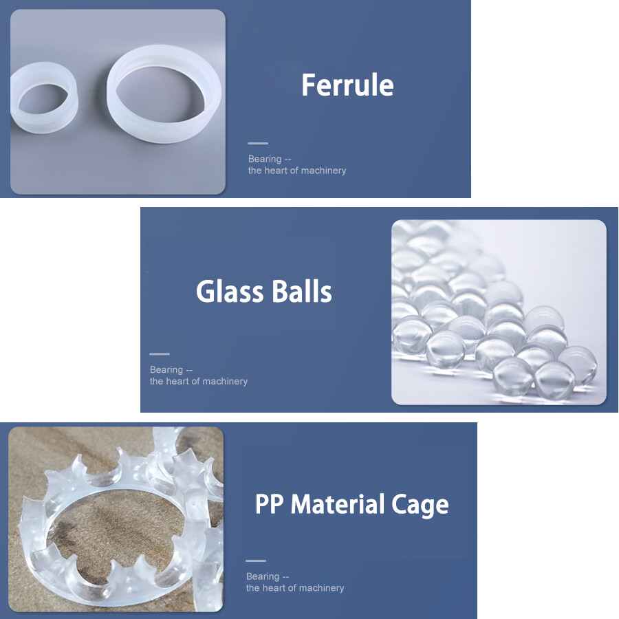 PP Plastic Ball Bearing ID 5-40mm Polypropylene Corrosion Resistance Waterproof
