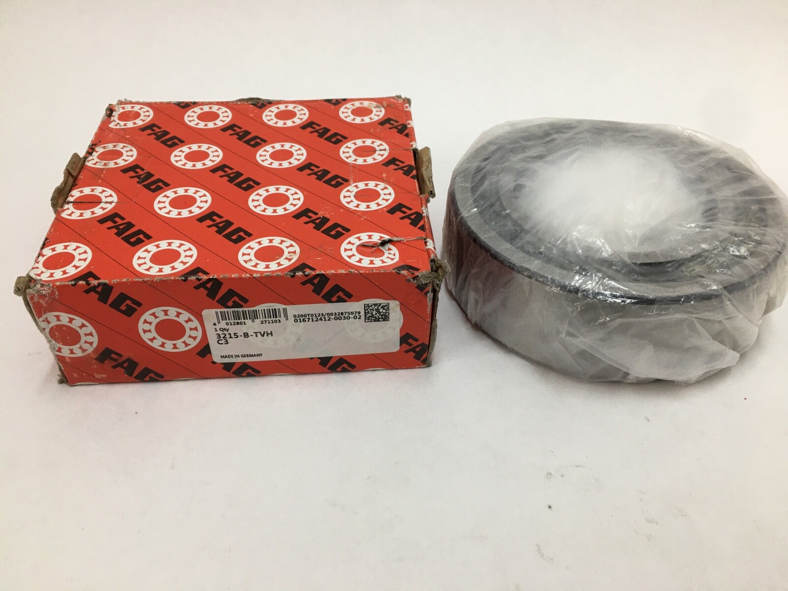 FAG 3215-B-TVH-C3 Angular Contact Bearing 75mmx130mmx1-5/8″ 3215B TVH C3 Germany