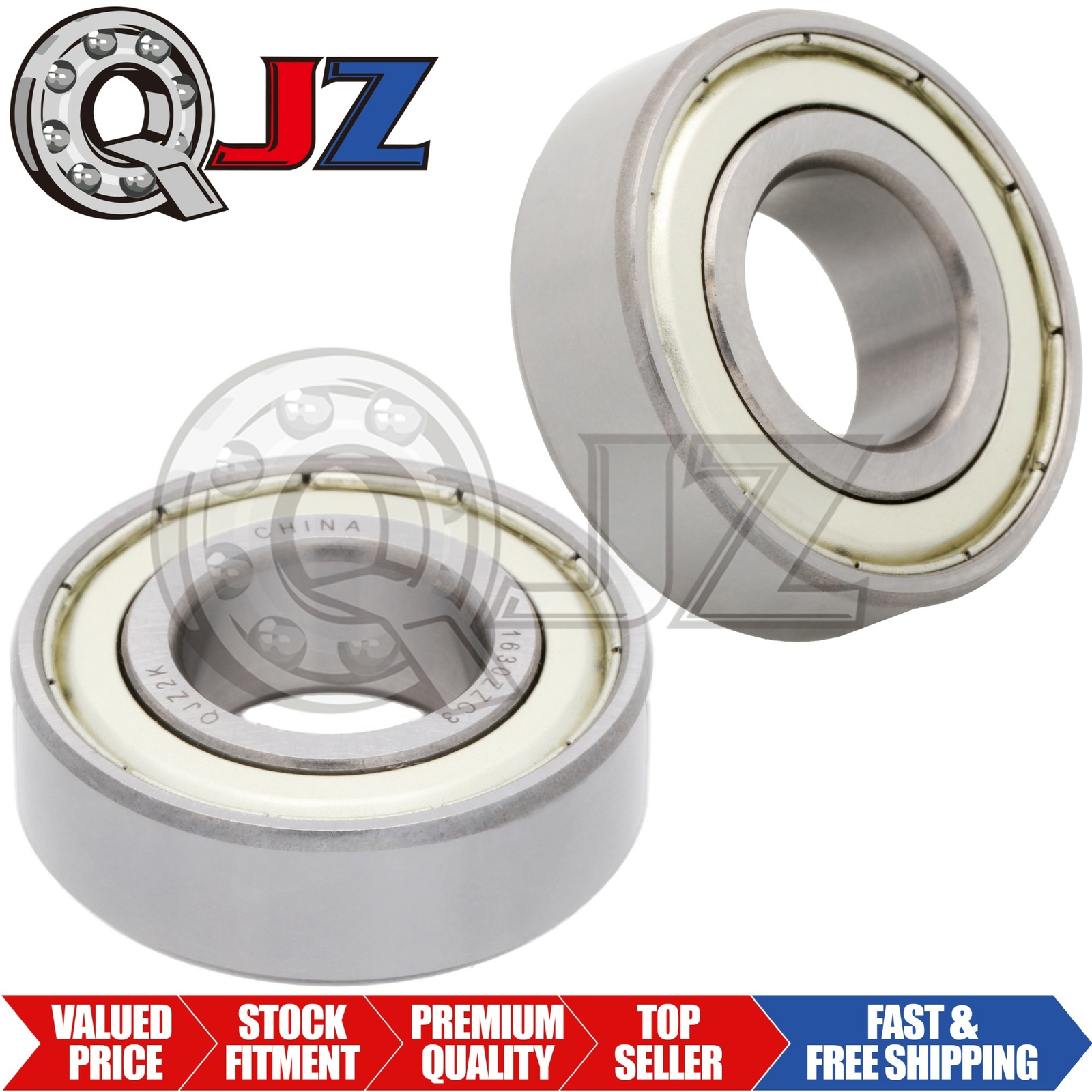 [2-Pack] 1630-ZZ-C3 Deep Groove Radial Ball Bearing 3/4in x 1.625in x 1/2in