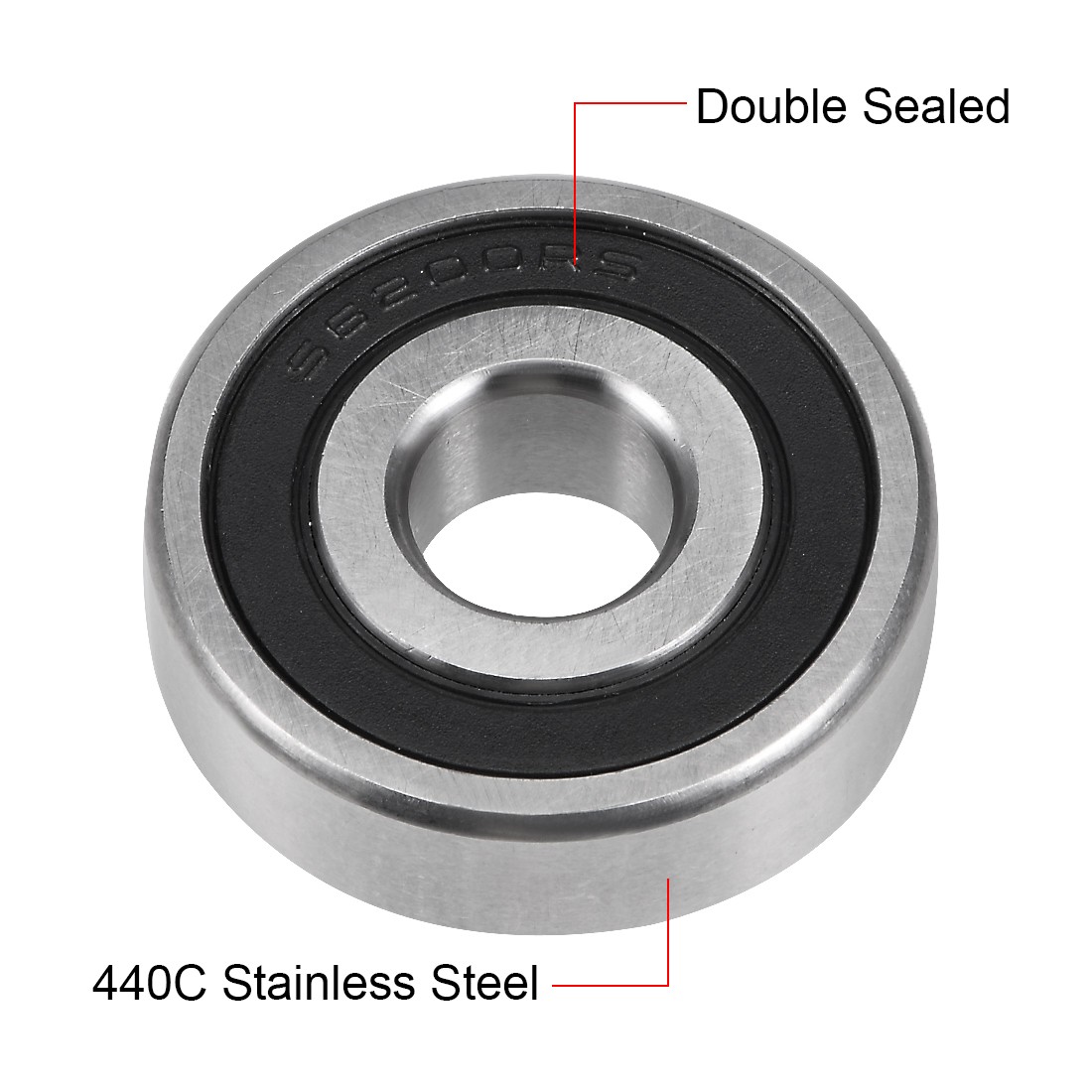 S6200-2RS Stainless Steel Ball Bearing 10x30x9mm Double Sealed 6200RS Bearings