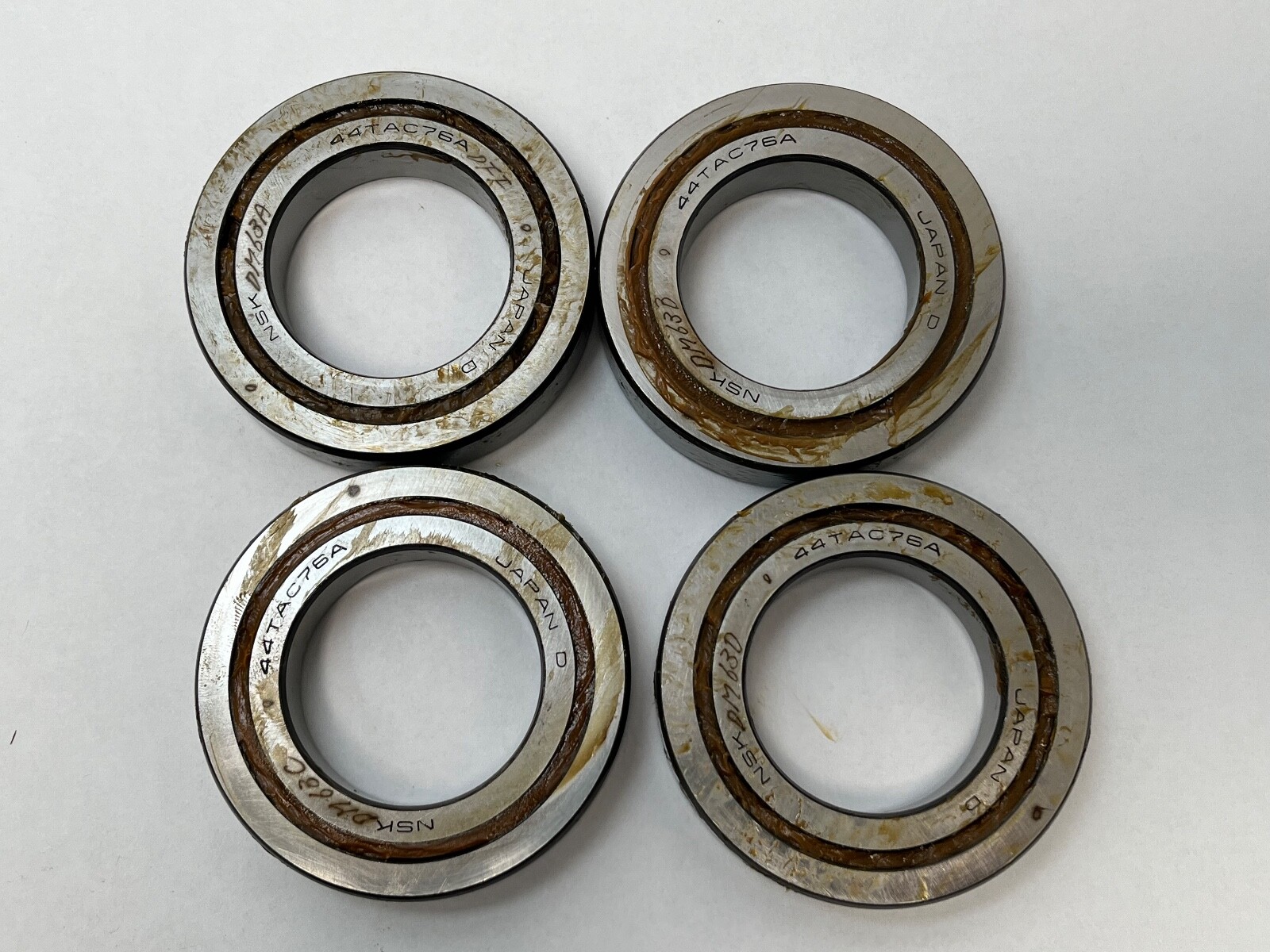 NSK 44TAC76ADFF Bearing 1-3/4x3x2-1/2″ 44TAC76-A-DFF Japan 4 Pcs