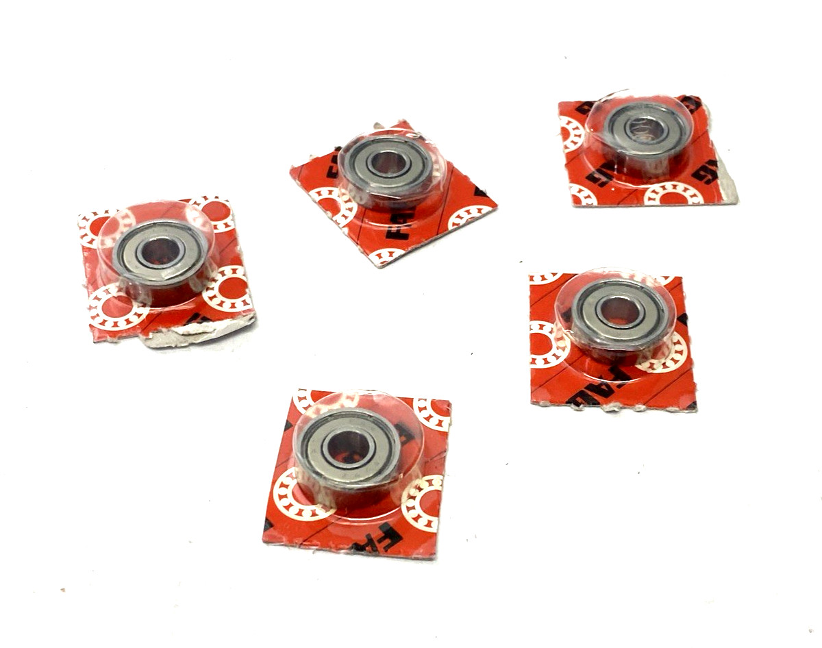 FAG 607-Z Miniature Deep Groove Ball Bearing 7mm ID x 19mm OD x 6mm W LOT OF 5