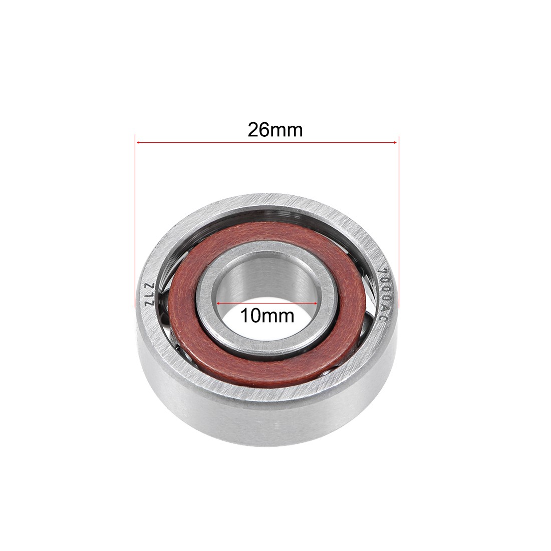 7000AC Angular Contact Ball Bearing 10x26x8mm Single Row Open Type 2pcs
