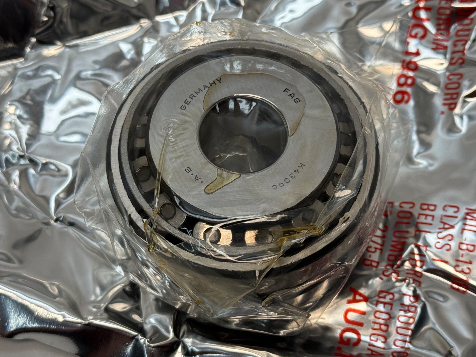 FAG K43096/43319D Double Taper Bearing Cone&Cup 0.96″ID 3-3/16″OD 43096 43319-D