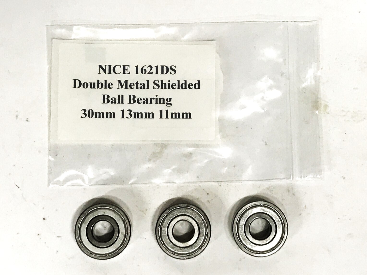 NICE Double Metal Shielded Ball Bearing 1621DS [Lot of 3] NOS