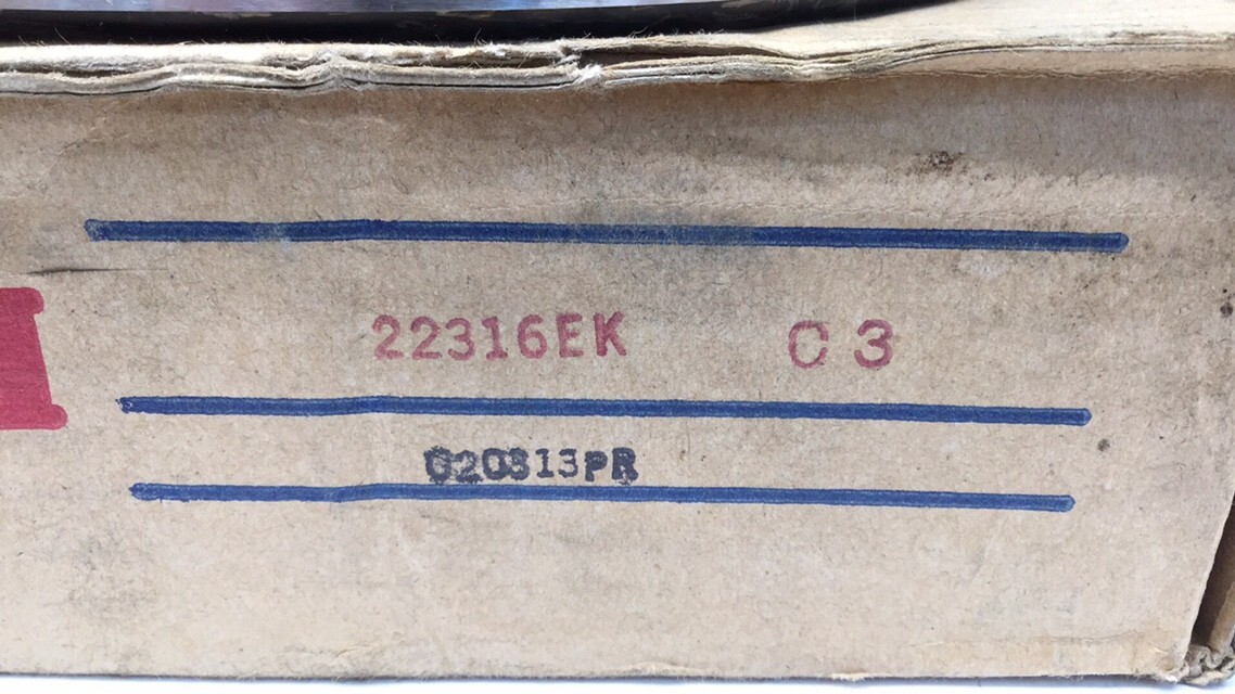 Nachi 22316EKC3 Spherical Roller Bearing 80mm ID 170mm OD 58mm W Tapered 1:12Bor