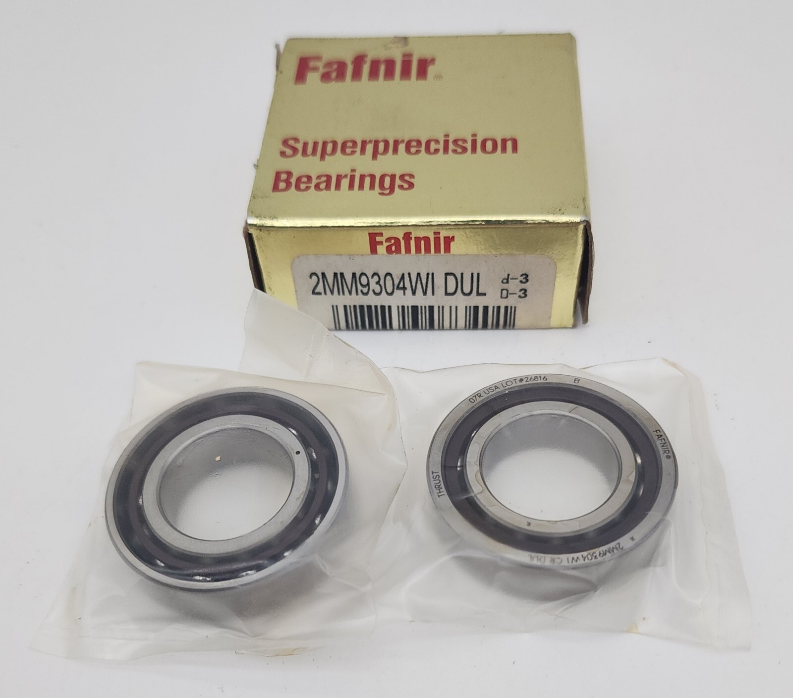 FAFNIR 2MM9304WI DUL Super Precision Duplex Ball Bearing Set 2pc *NDA AVAILABLE*
