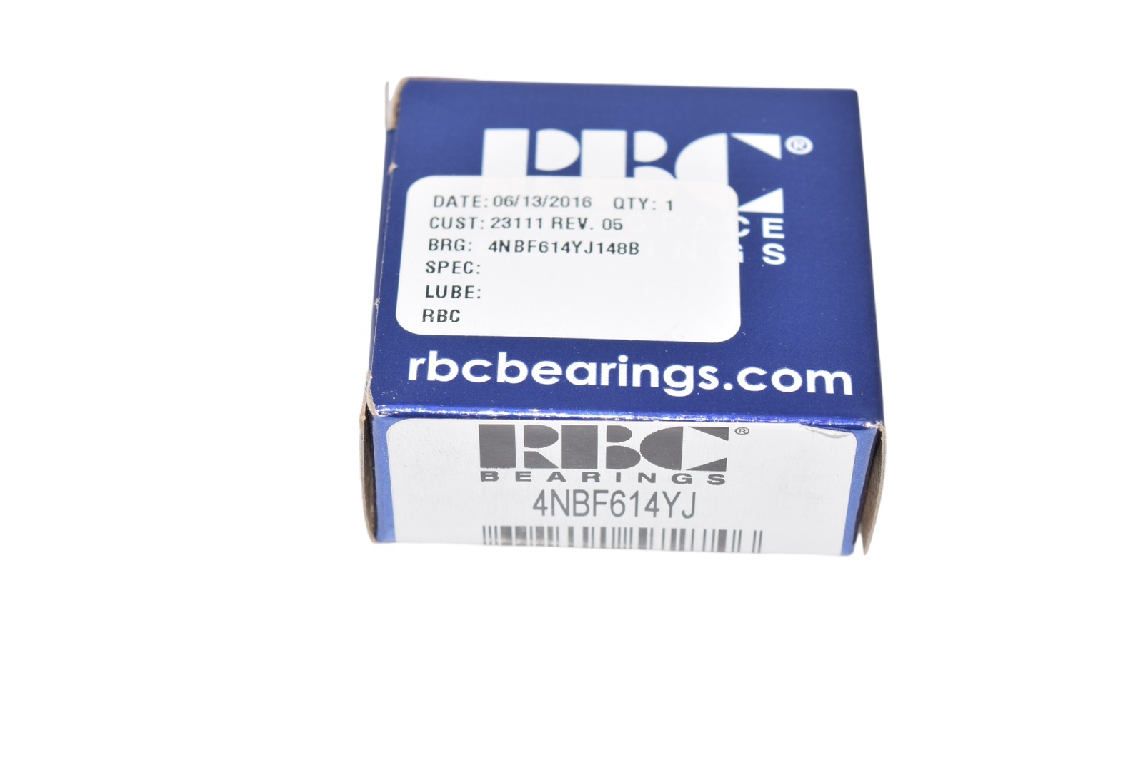 NEW RBC Bearings 4NBF614YJ Airframe Control Needle Roller Bearing – .2500”