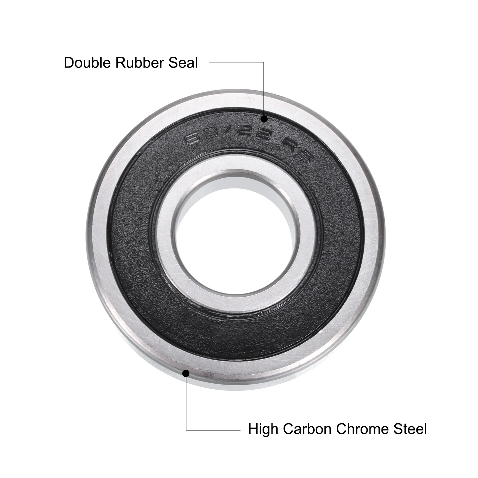 63/22-2RS Deep Groove Ball Bearings,22x56x16mm Rubber Seal Bearings 2 PCS
