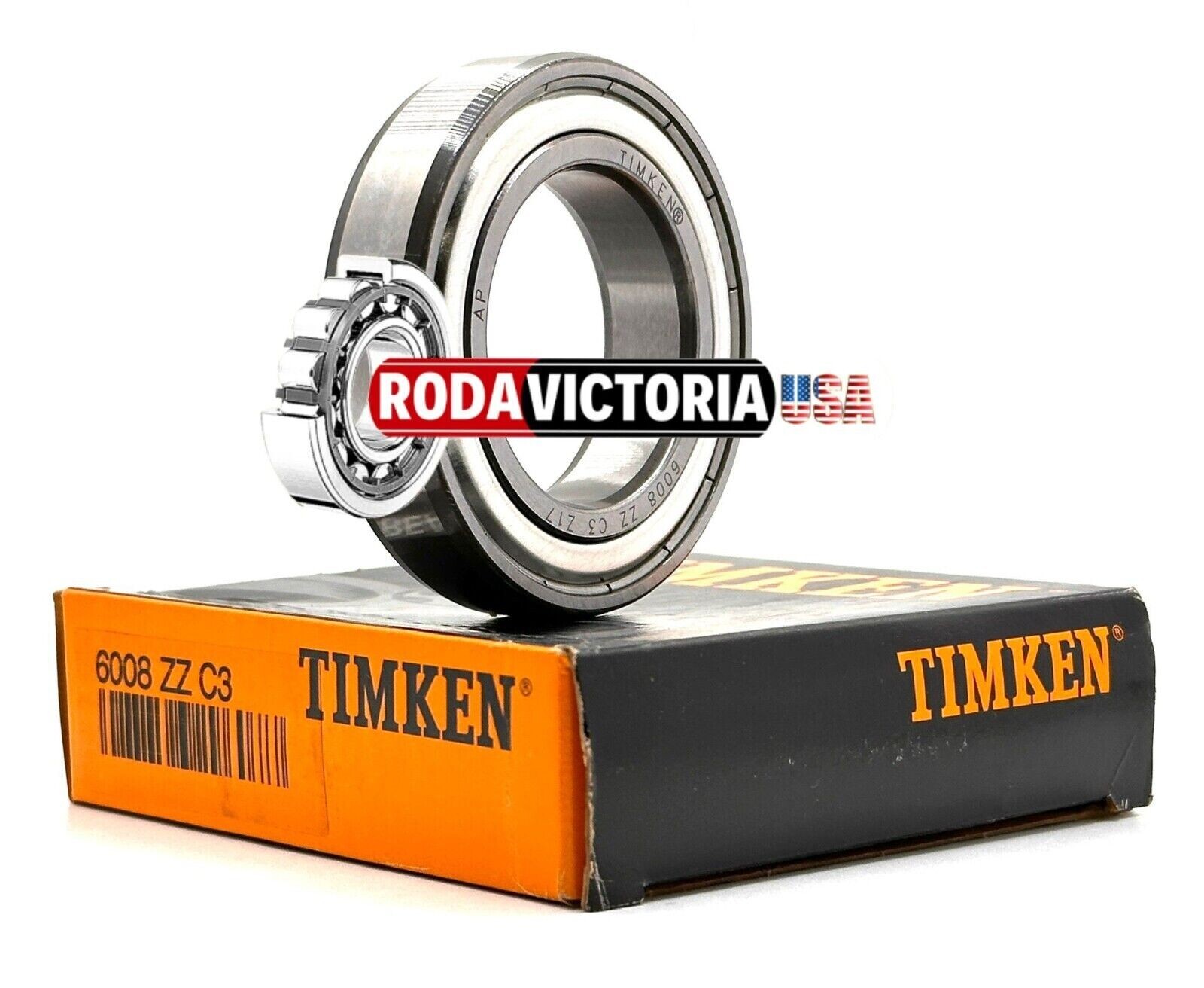 TIMKEN 6008 ZZ C3 DEEP GROOVE BALL BEARING, METAL SHIELDED 40x68x15mm