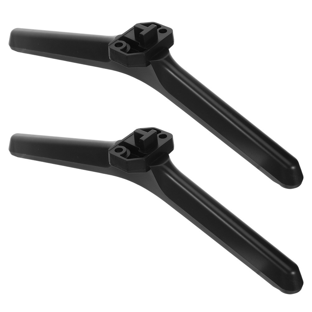 1 Pair Reusable TV Mount Stand Base with Anti Slip Black Plastic Legs
